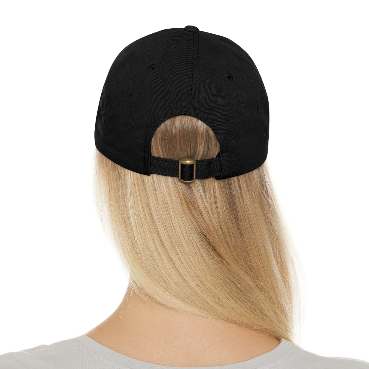 New Jersey Dad Hat with Round Leather Patch - Classic State Outline Design - Show Your New Jersey Pride!