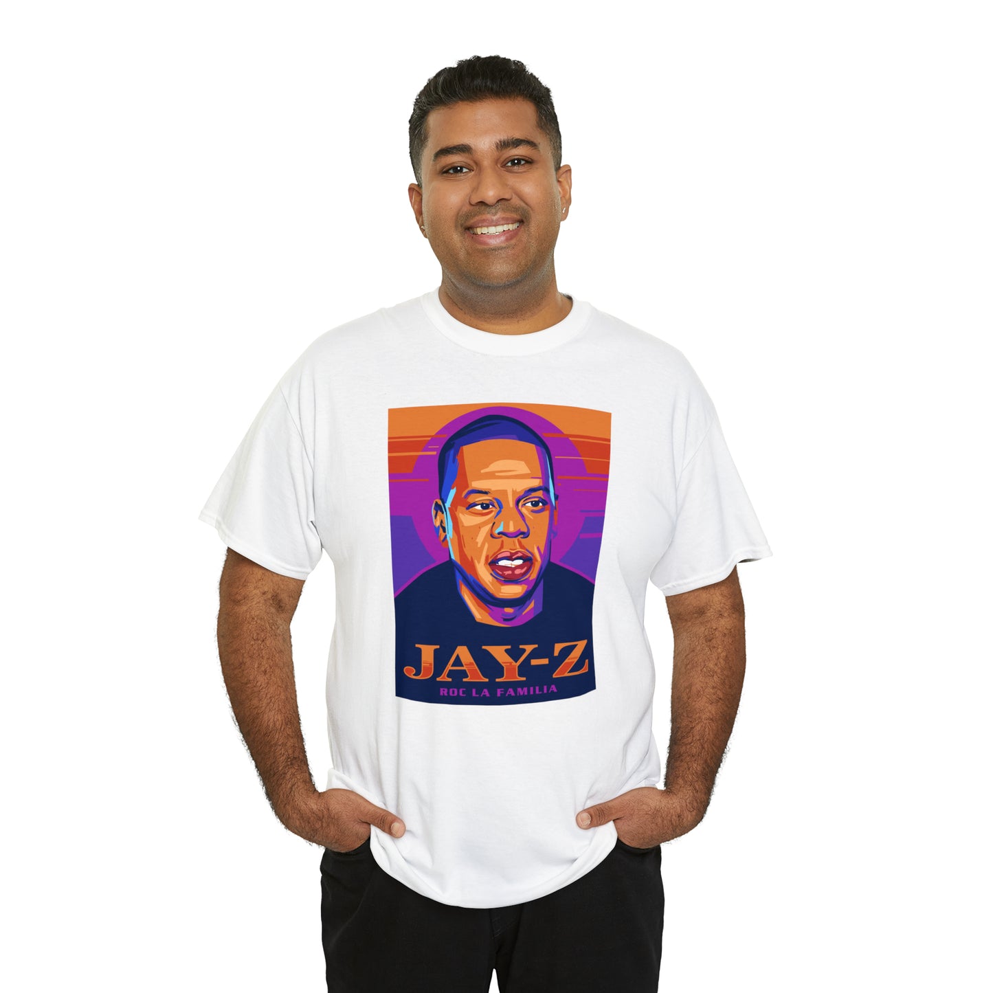 Jay-Z Roc La Familia Pop-Art T-Shirt All Sizes Black/White