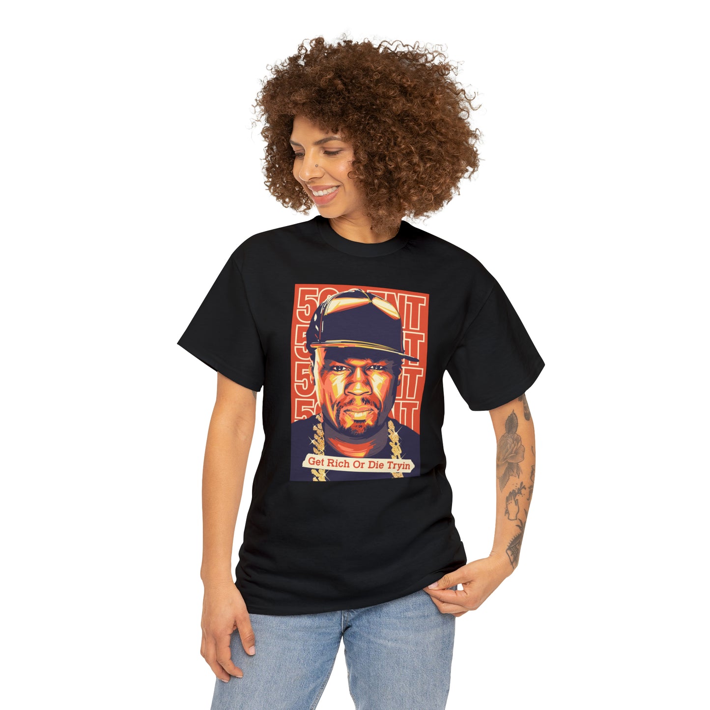 50 Cent Get Rich or Die Tryin Pop Art T-Shirt