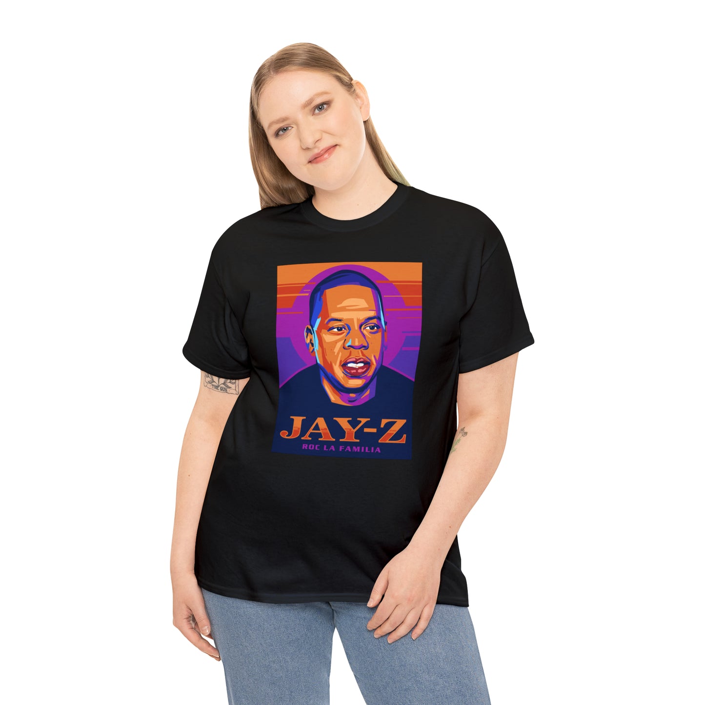 Jay-Z Roc La Familia Pop-Art T-Shirt All Sizes Black/White