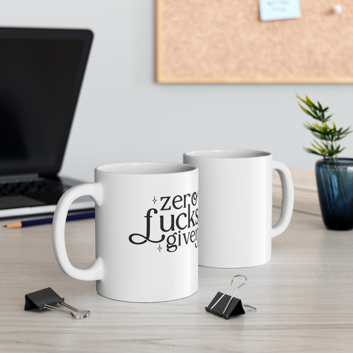 Zero Fucks Given Funny Ceramic Mug 11oz White