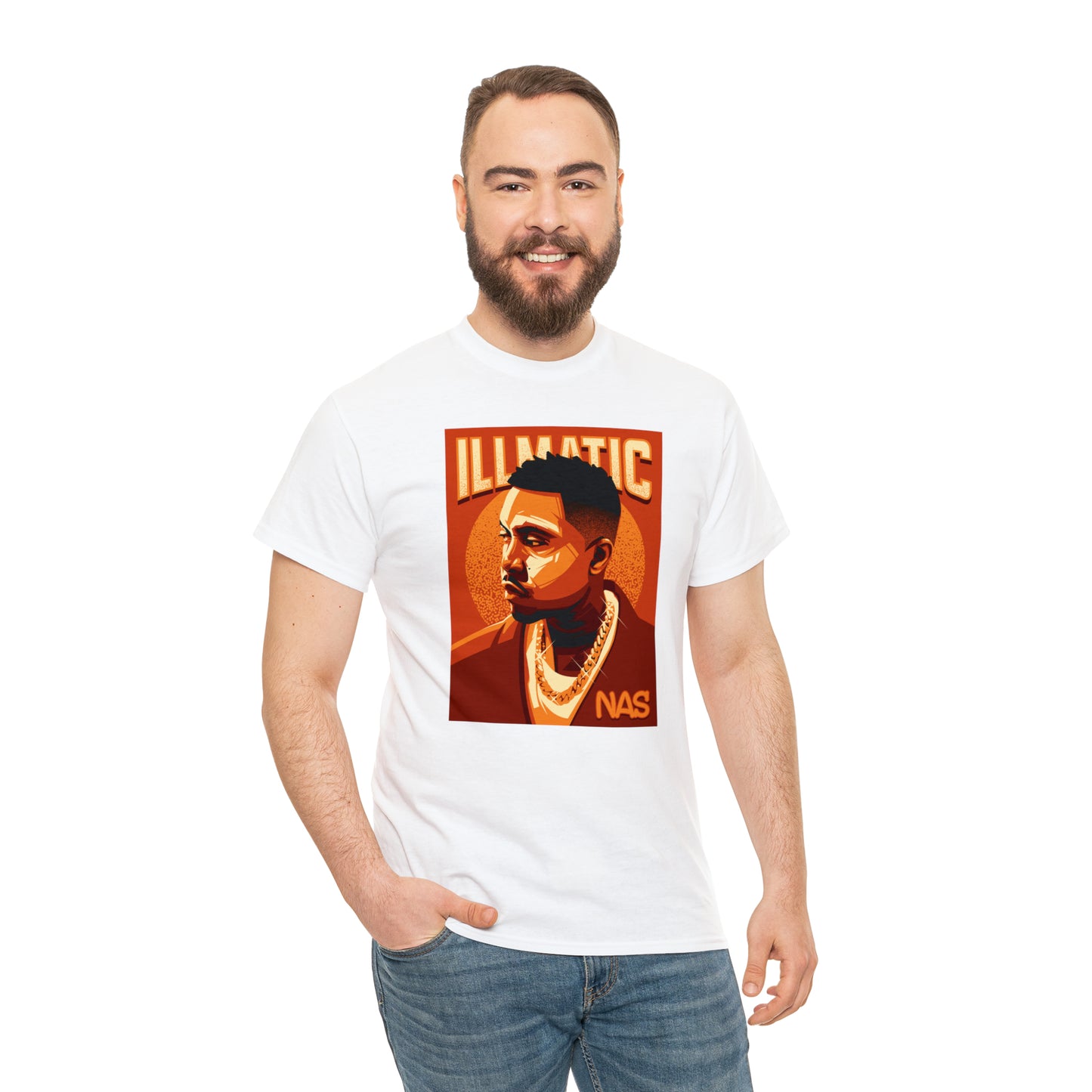 Nas Illmatic Pop Art T-Shirt All Sizes Black/White