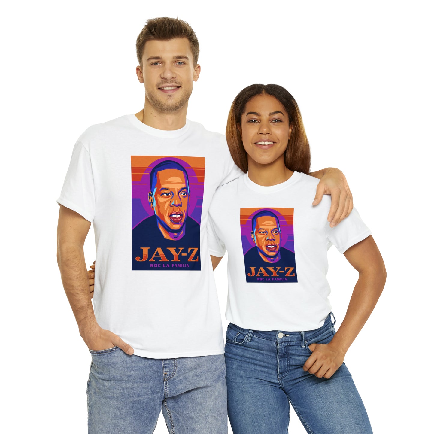 Jay-Z Roc La Familia Pop-Art T-Shirt All Sizes Black/White