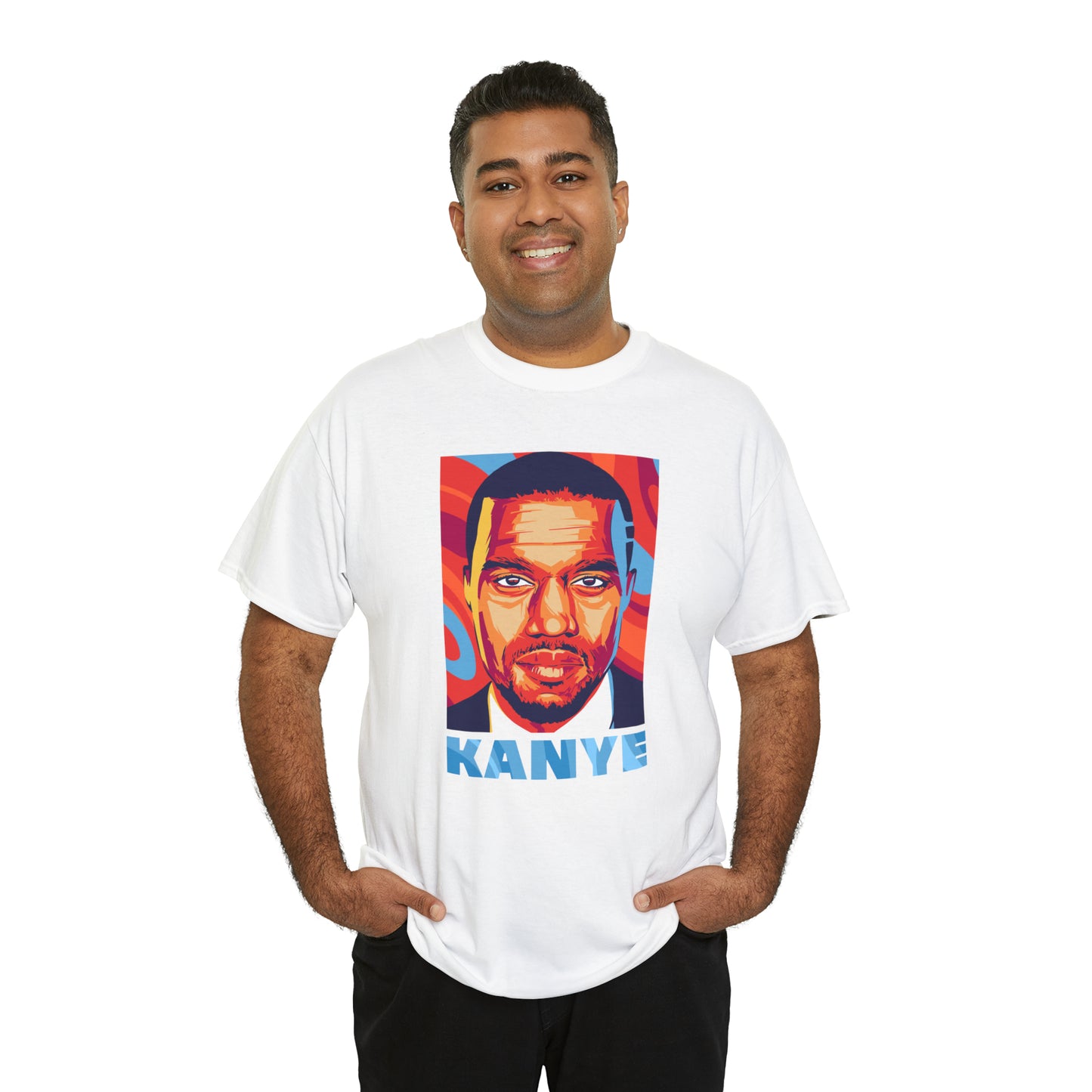 Kanye West Headshot Pop-Art T-Shirt All Sizes Black/White