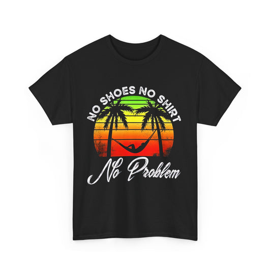 No Shoes No Clothes No Problem | Island Palm Hammock | Vacation T-Shirt