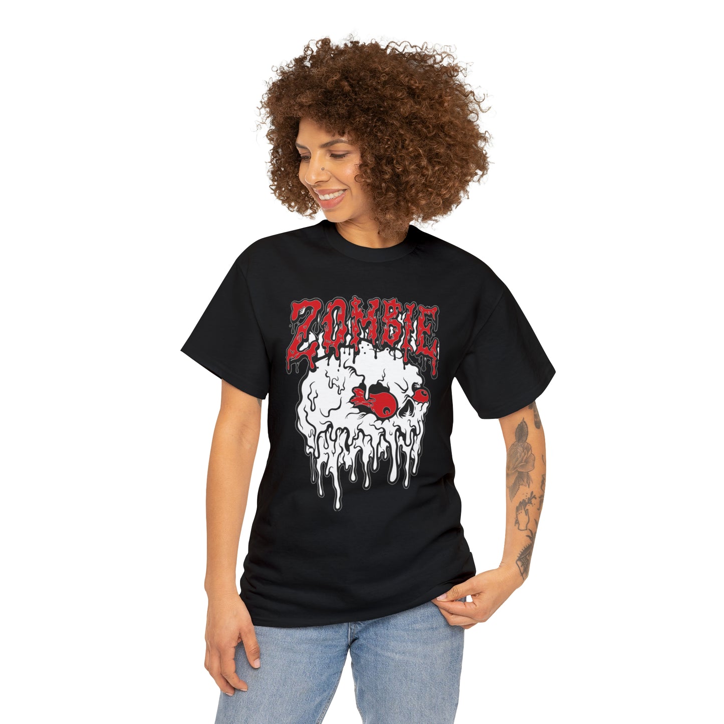 Zombie Skull with Red Eyes T-Shirt