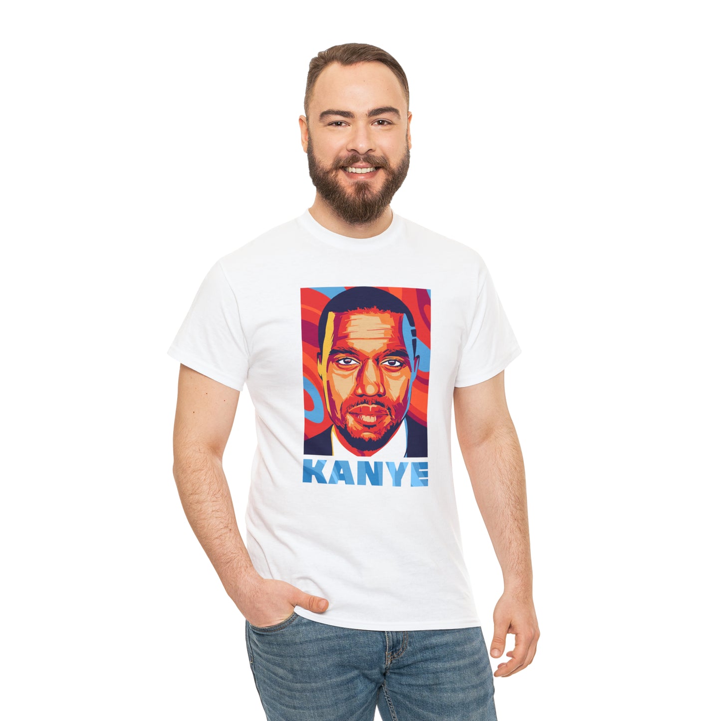 Kanye West Headshot Pop-Art T-Shirt All Sizes Black/White