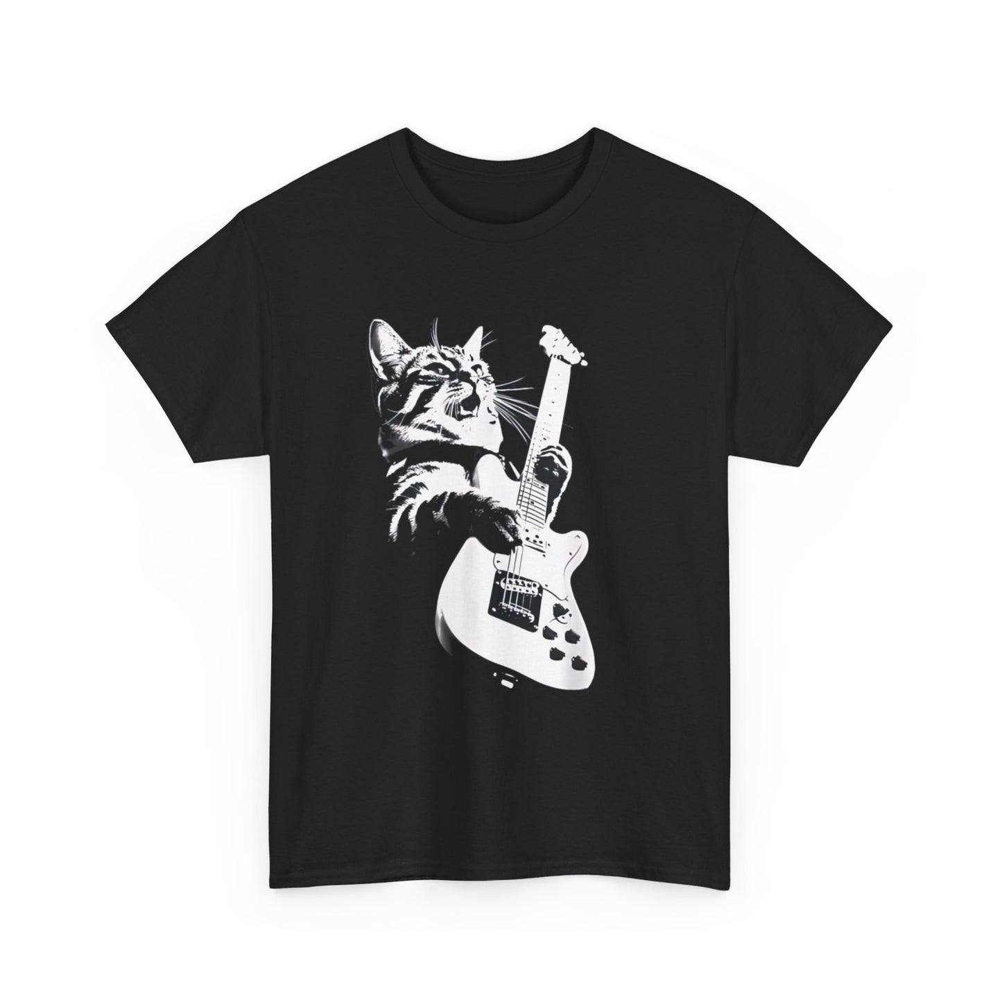 Funny Guitar Cat - Rock Cat Playing Guitar, Rock kitty gifts T-Shirt