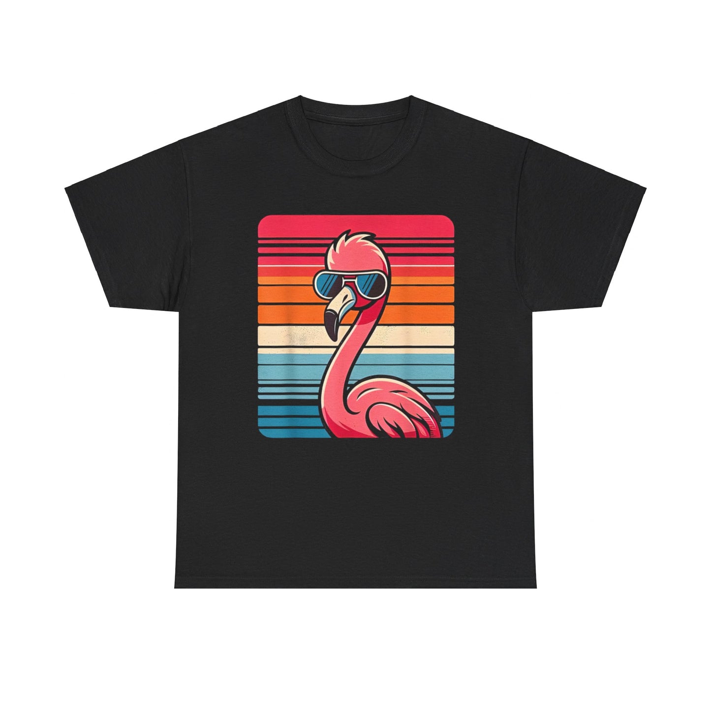 Cool Retro Flamingo in Sunglasses 70s 80s 90s Funny Flamingo T-Shirt