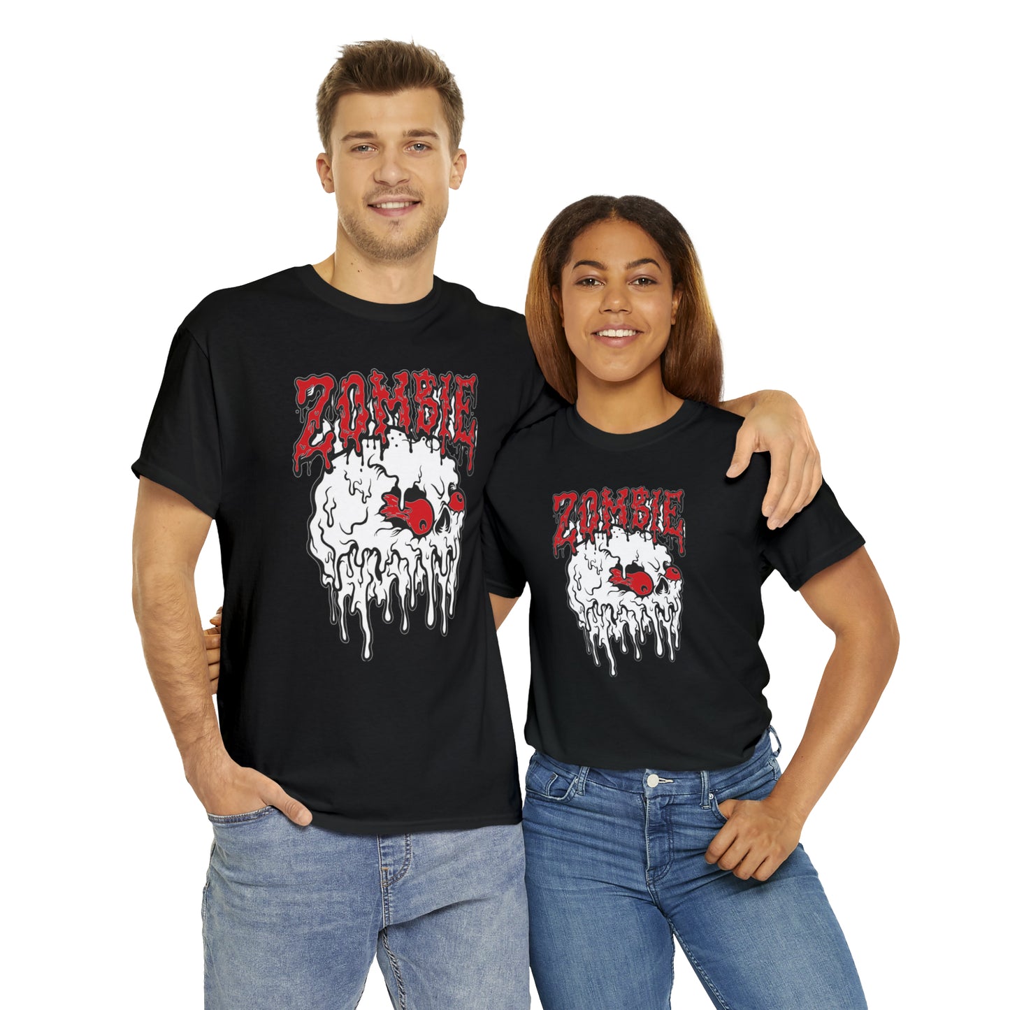 Zombie Skull with Red Eyes T-Shirt