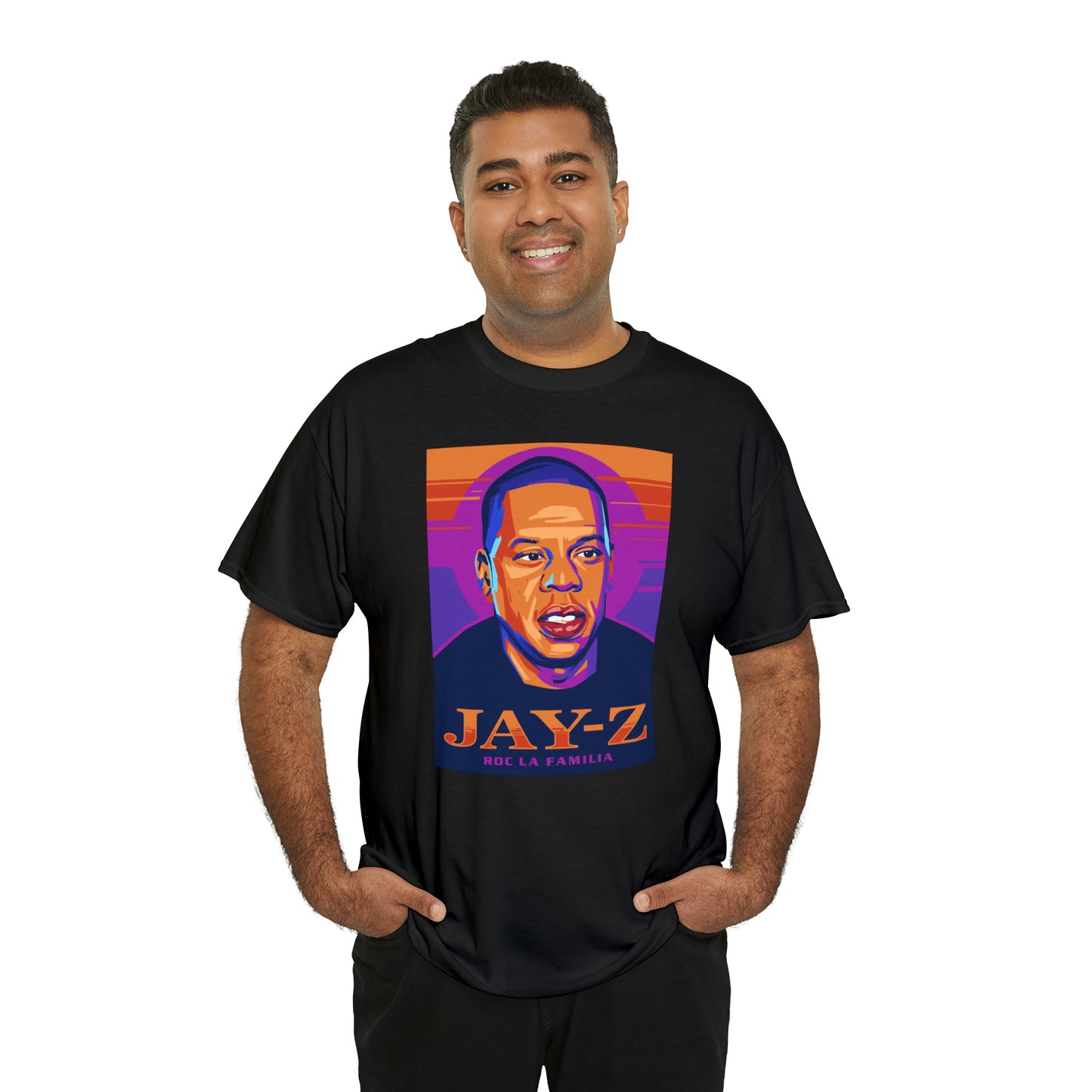 Jay-Z Roc La Familia Pop-Art T-Shirt All Sizes Black/White