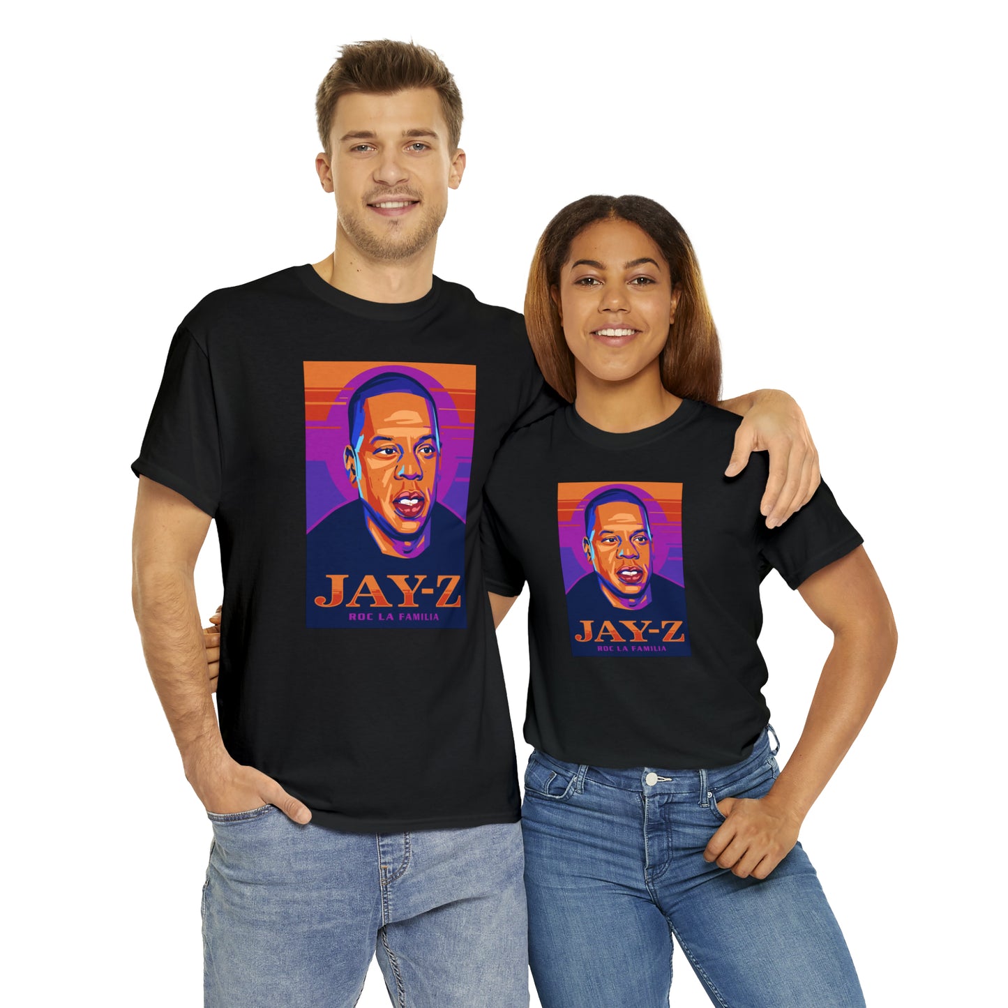 Jay-Z Roc La Familia Pop-Art T-Shirt All Sizes Black/White