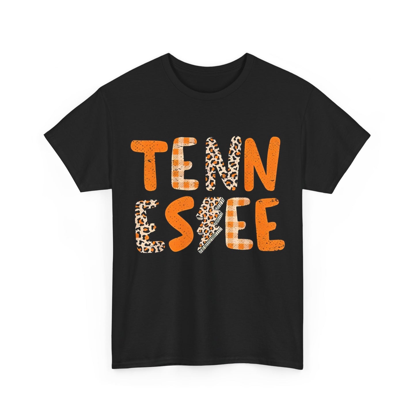 Tennessee State Flag Orange Plaid Leopard TN T-Shirt