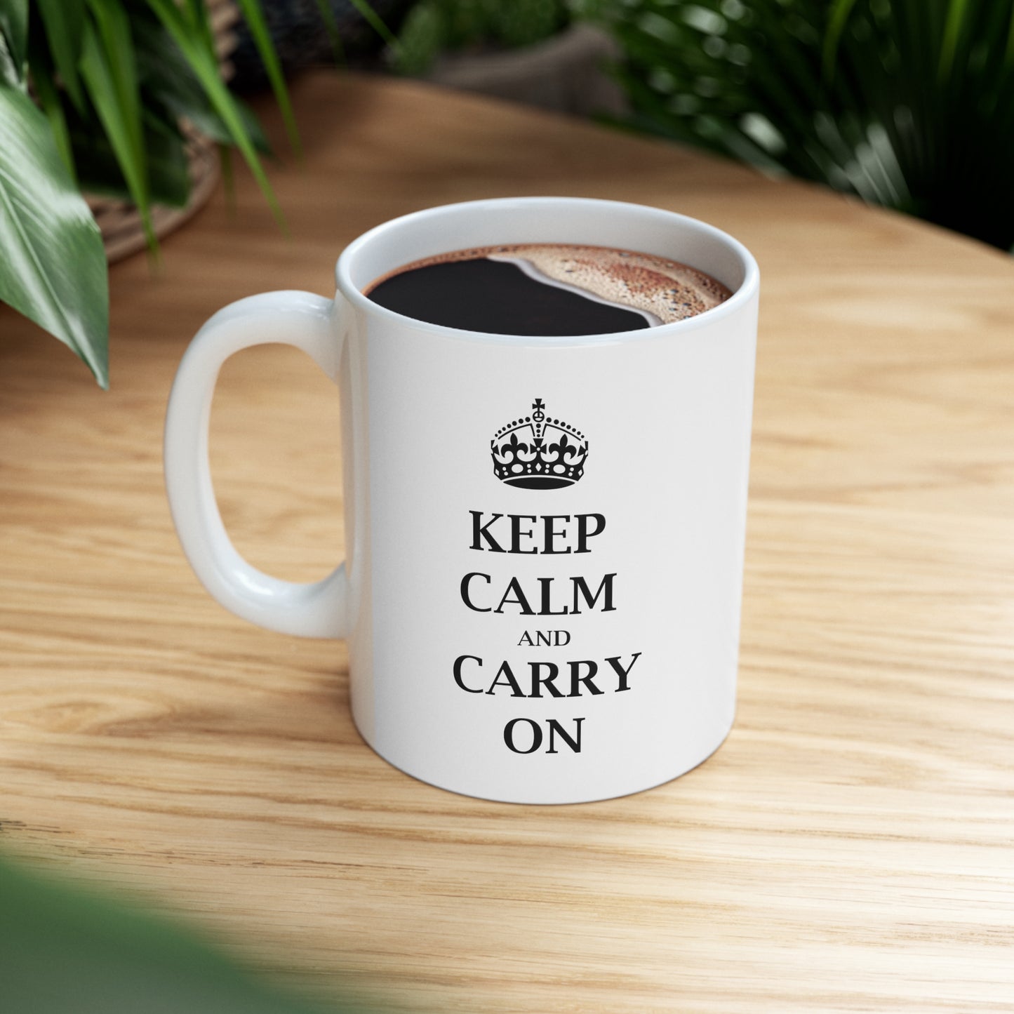 Keep Calm and Carry On - Funny Birthday or Christmas Mom Gift - Sarcastic Gag Presents For Her or Him - Ceramic Mug 11oz White