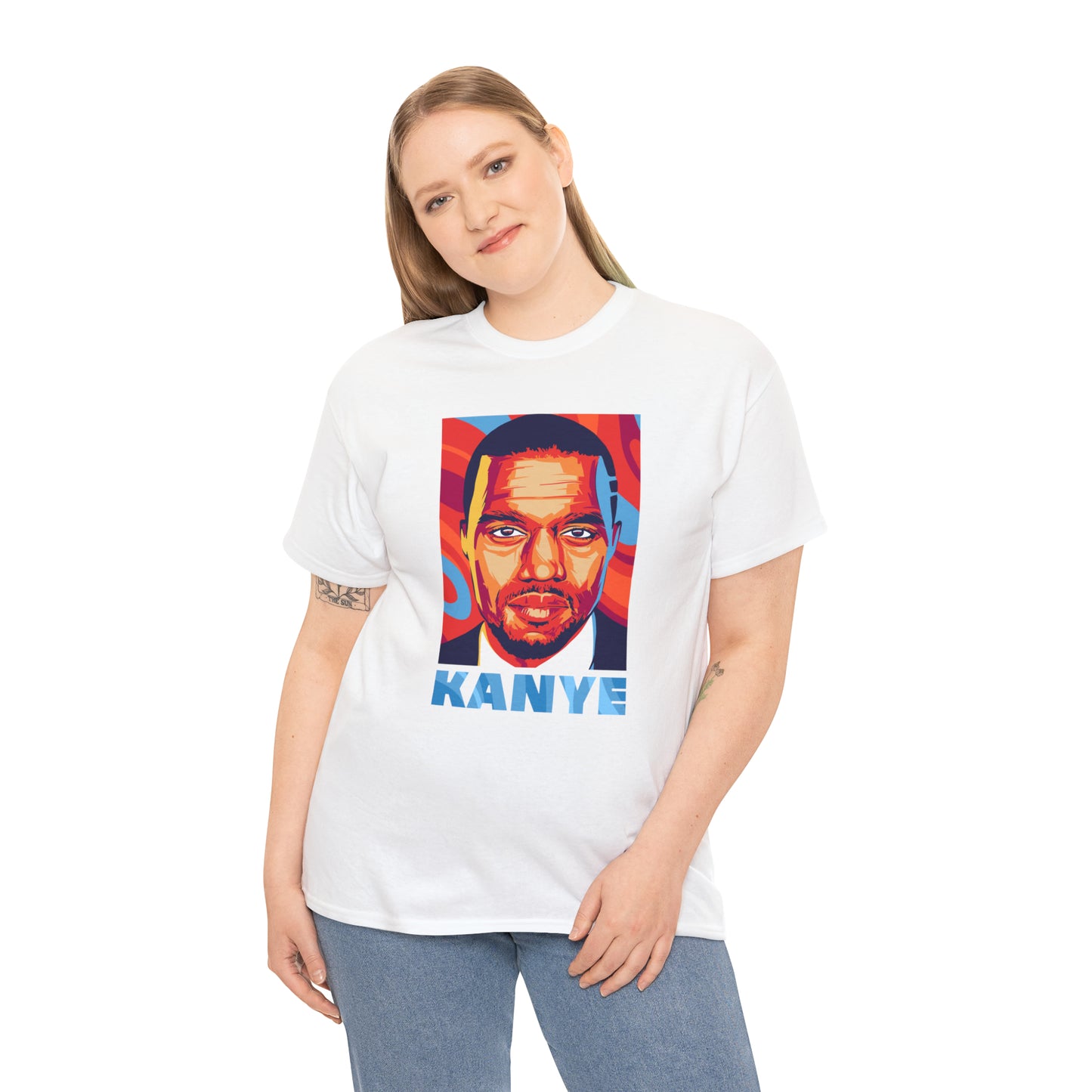 Kanye West Headshot Pop-Art T-Shirt All Sizes Black/White