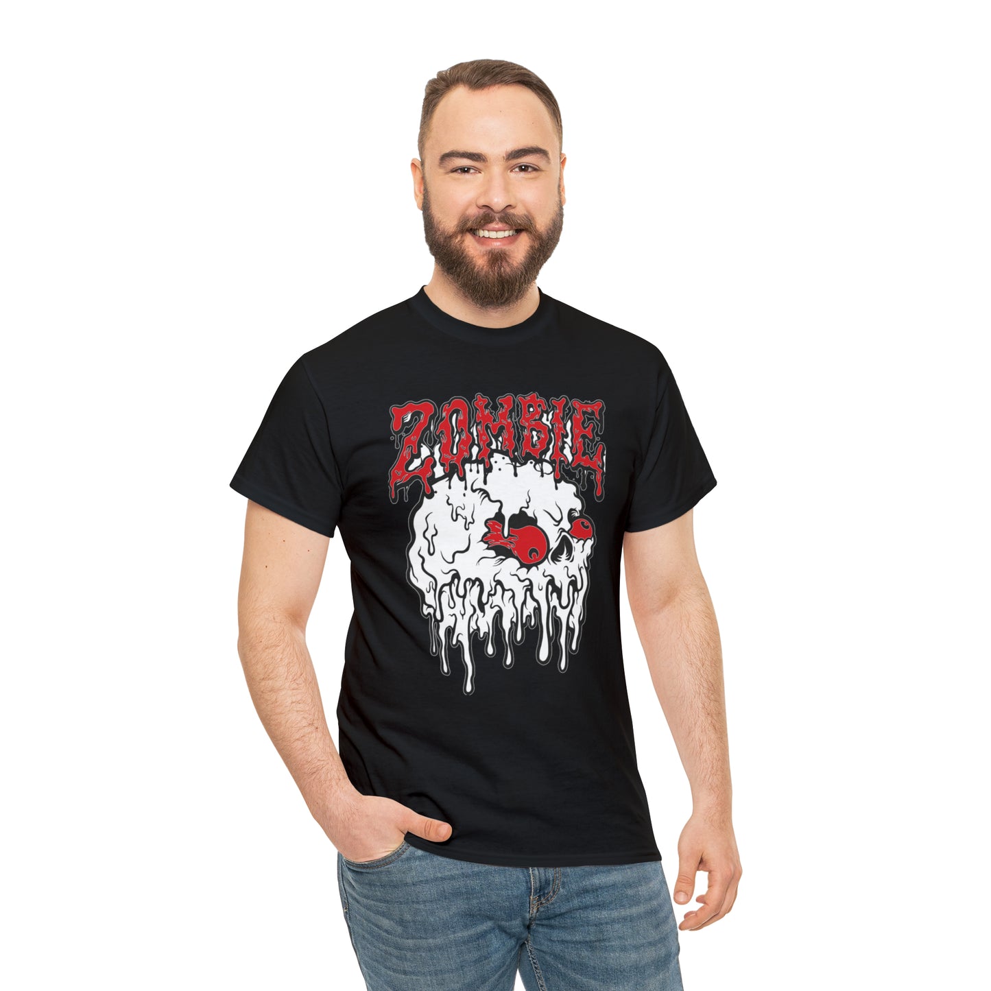 Zombie Skull with Red Eyes T-Shirt