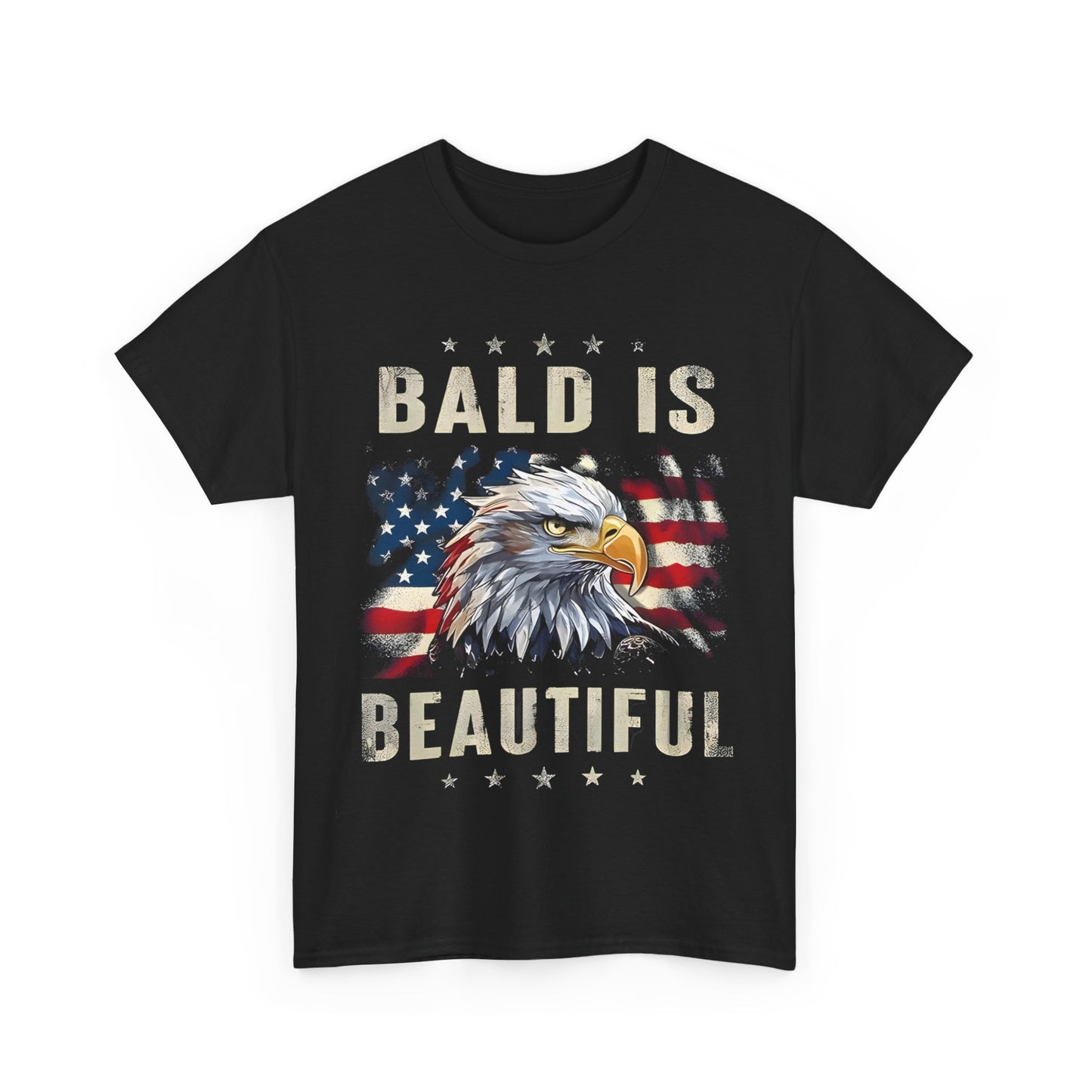 Bald Is Beautiful 4th of July Independence Day America Eagle T-Shirt