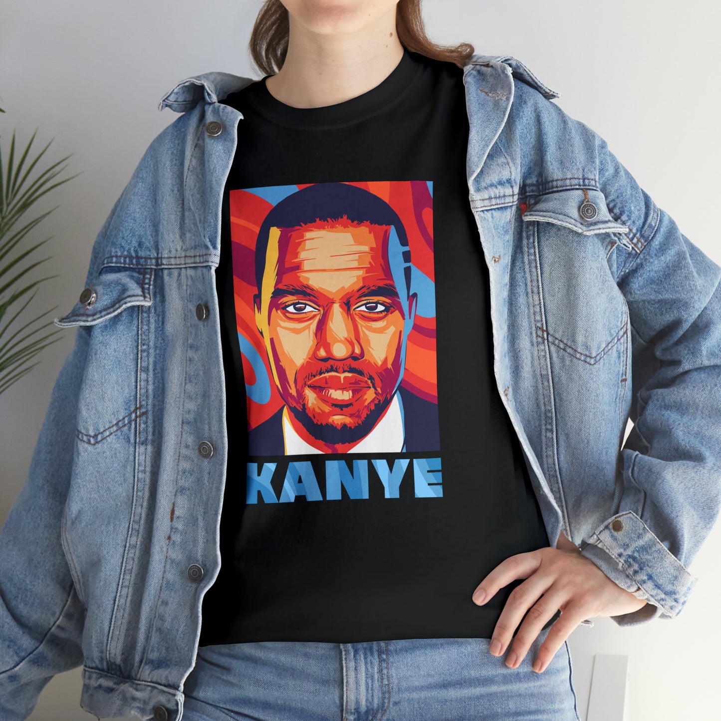 Kanye West Headshot Pop-Art T-Shirt All Sizes Black/White