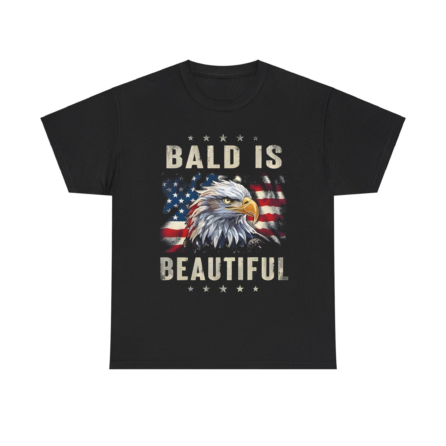 Bald Is Beautiful 4th of July Independence Day America Eagle T-Shirt