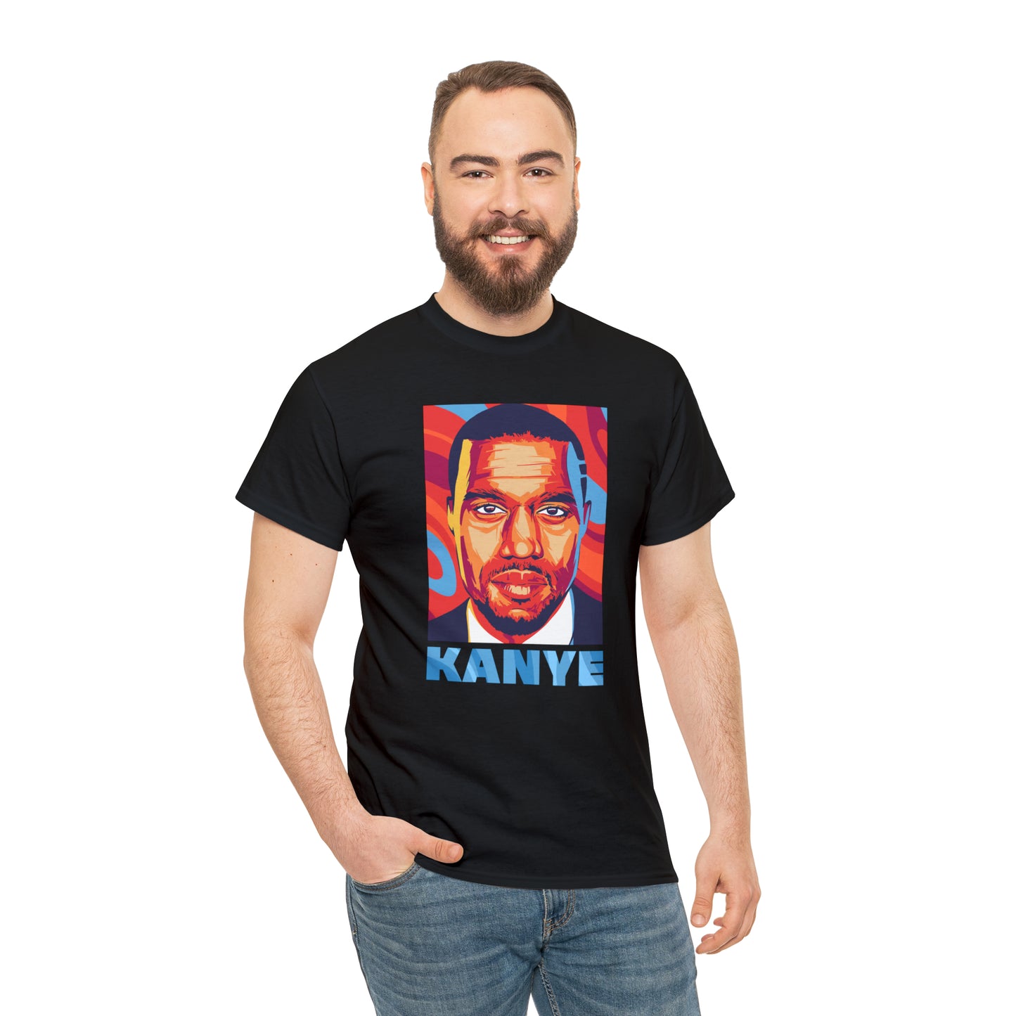 Kanye West Headshot Pop-Art T-Shirt All Sizes Black/White