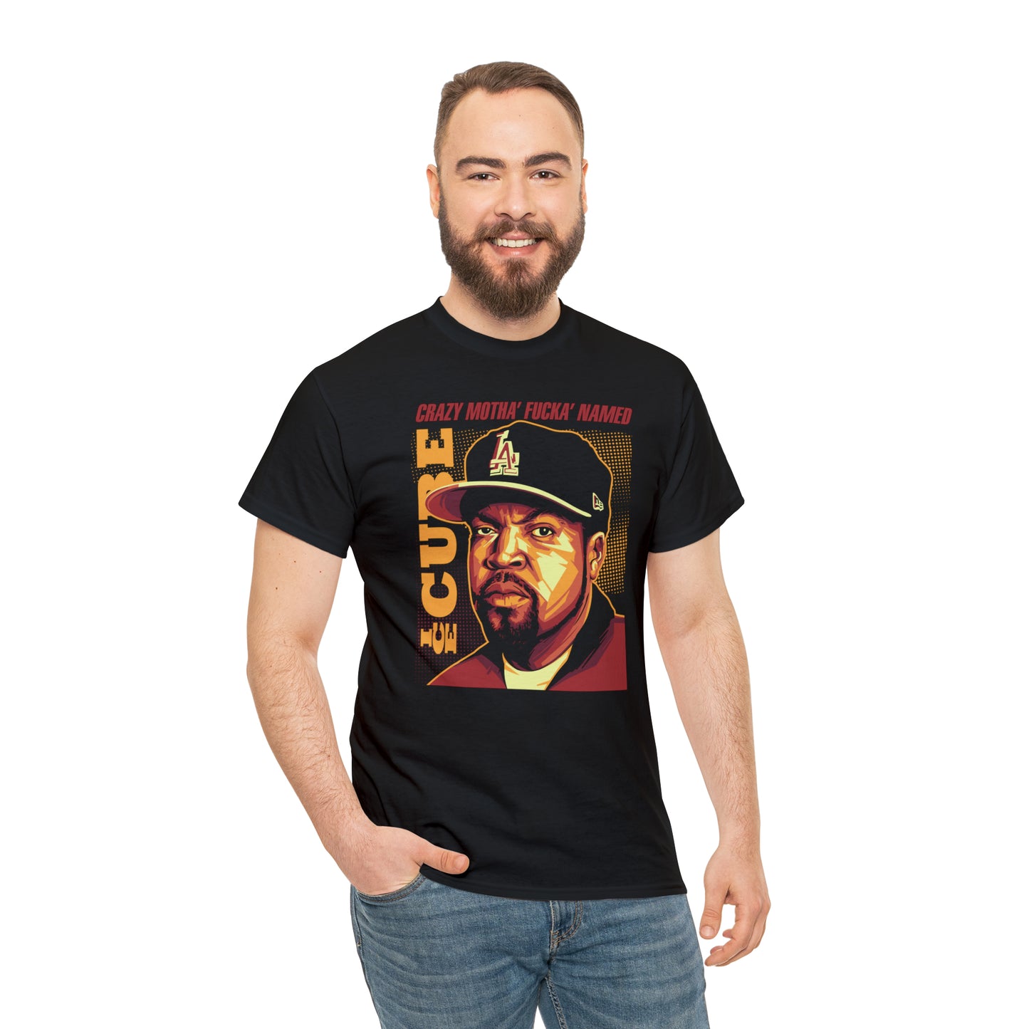 Ice Cube Pop Art Headshot T-Shirt All Sizes Black/White