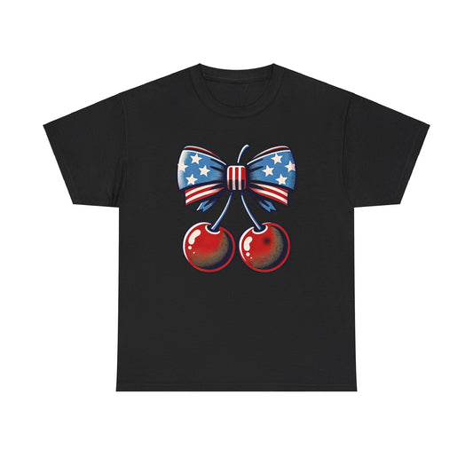 4th of July Celebration Cherries with Bows T-Shirt