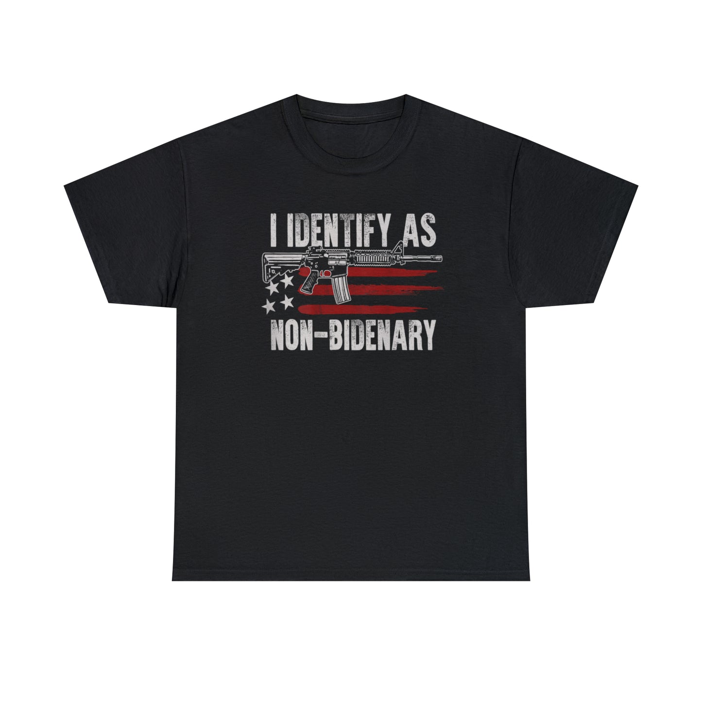 I Identify as Non-Bidenary Patriotic American Funny T-Shirt