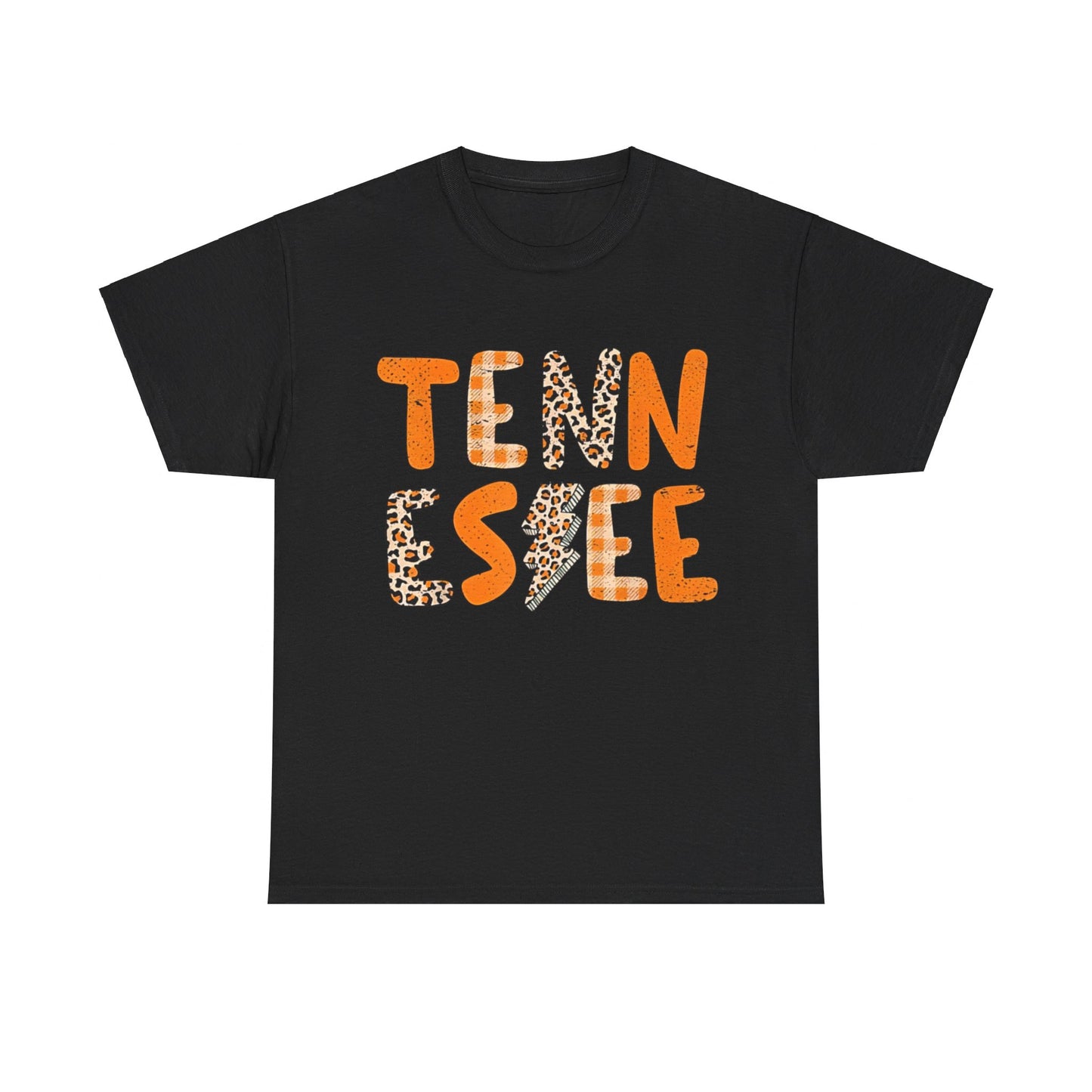 Tennessee State Flag Orange Plaid Leopard TN T-Shirt