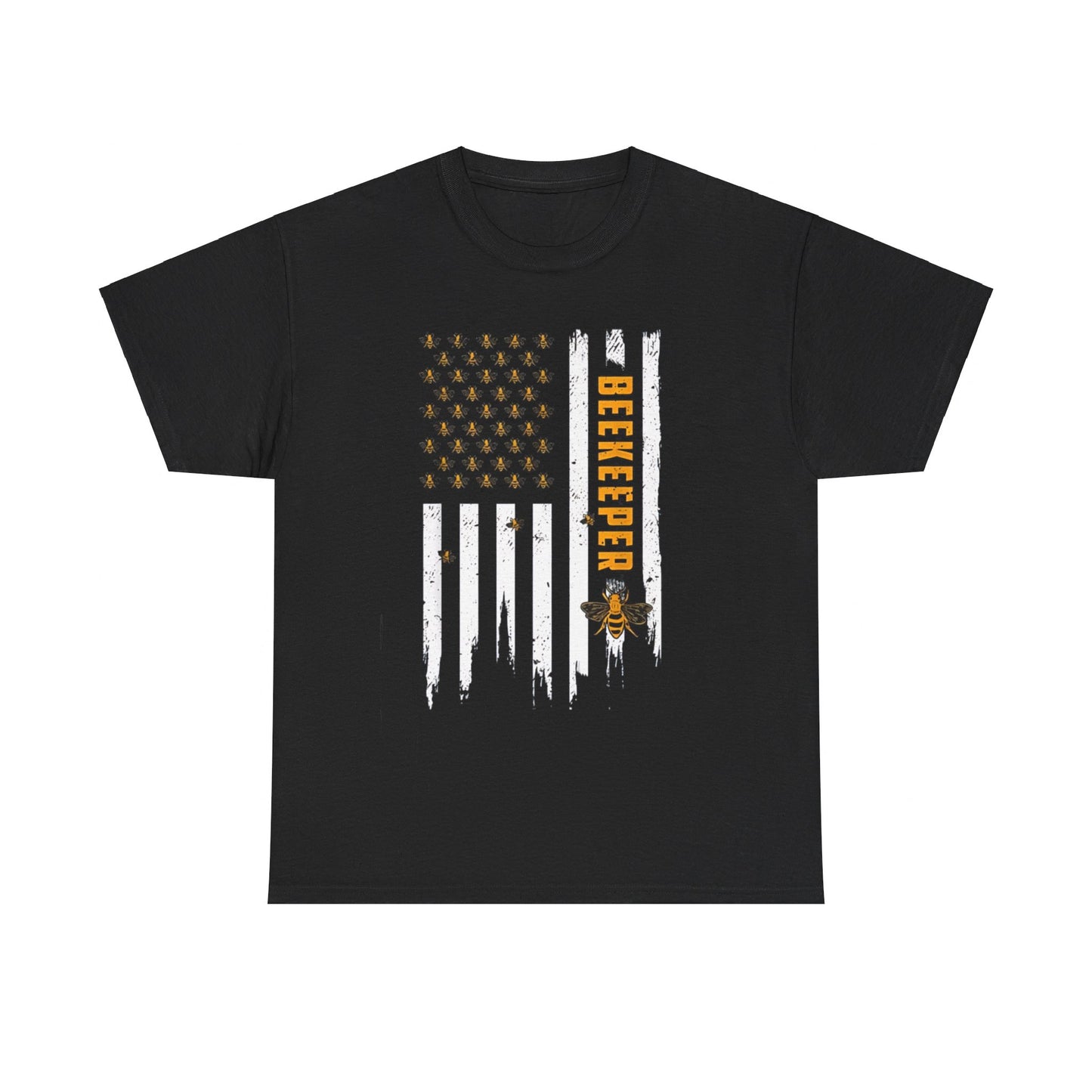 Beekeeping American Flag Honeycomb Honey Bees Beekeeper T-Shirt