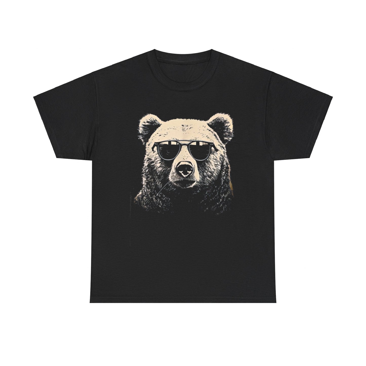 Funny Bear Cool Stencil Punk Rock Animal Lovers T-Shirt