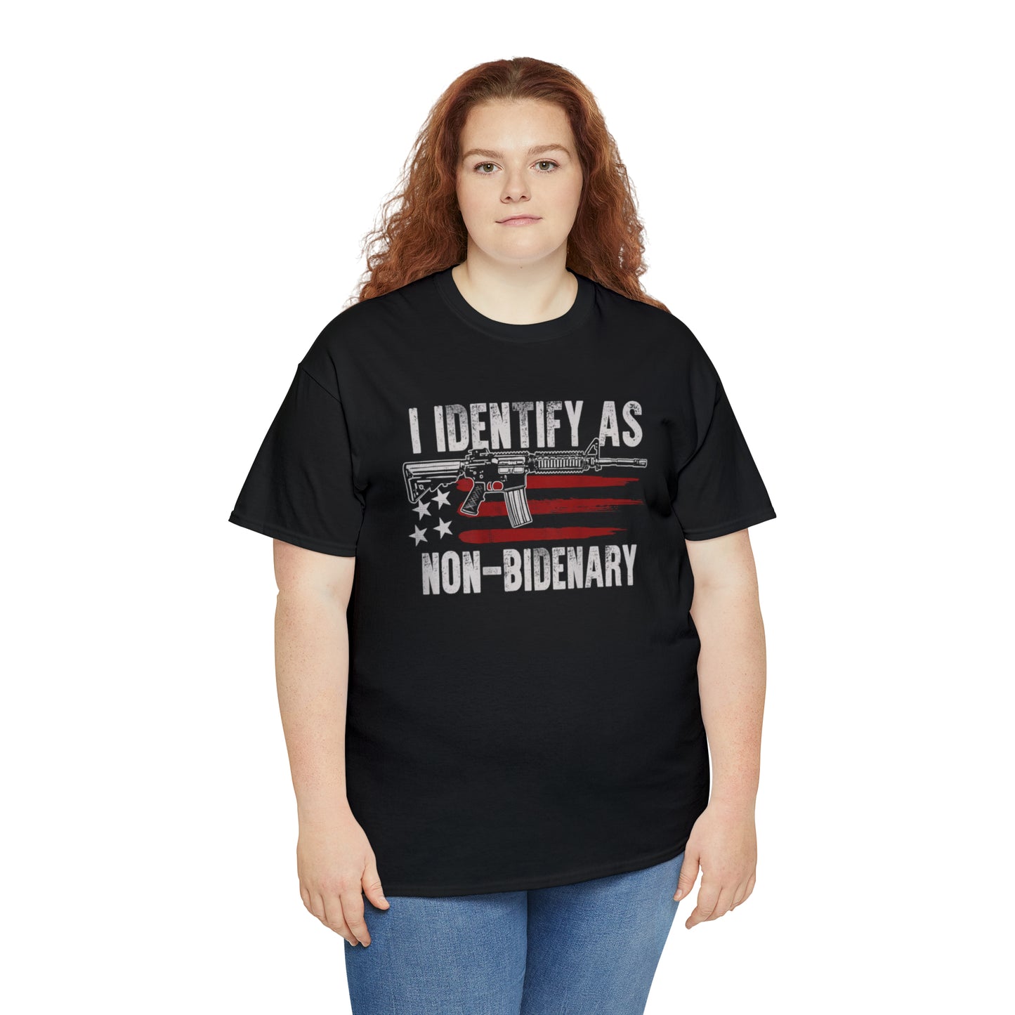 I Identify as Non-Bidenary Patriotic American Funny T-Shirt