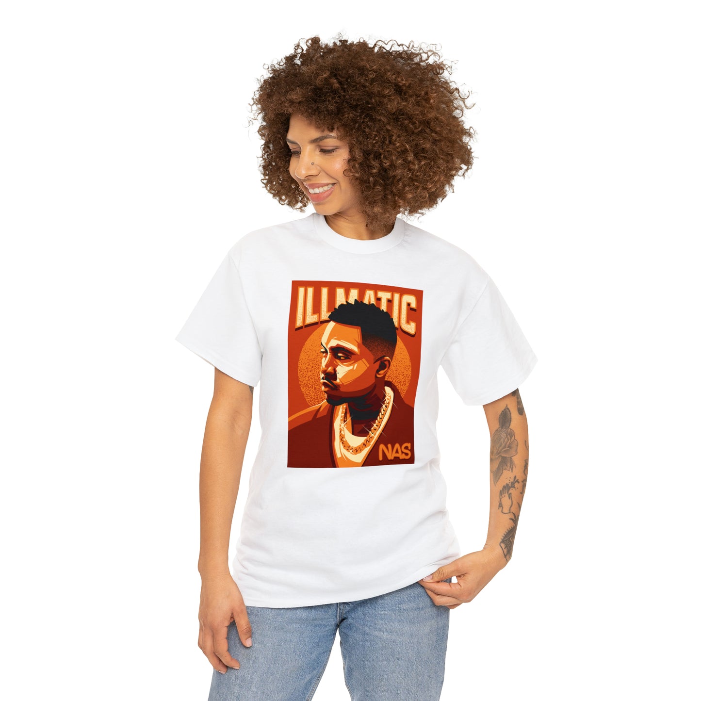 Nas Illmatic Pop Art T-Shirt All Sizes Black/White