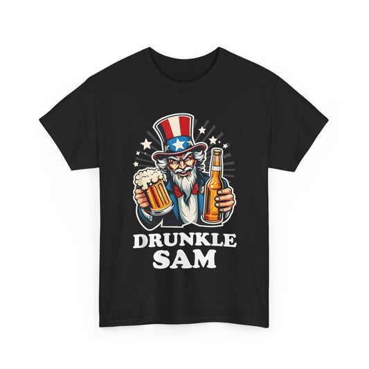 Drunkle Sam Funny 4th of July Uncle Sam With Beer T-Shirt