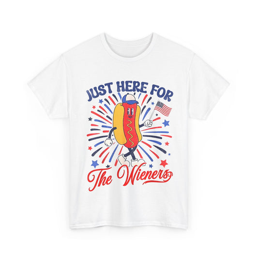 I'm Just Here For The Wieners 4th Of July Hot Dog T-Shirt