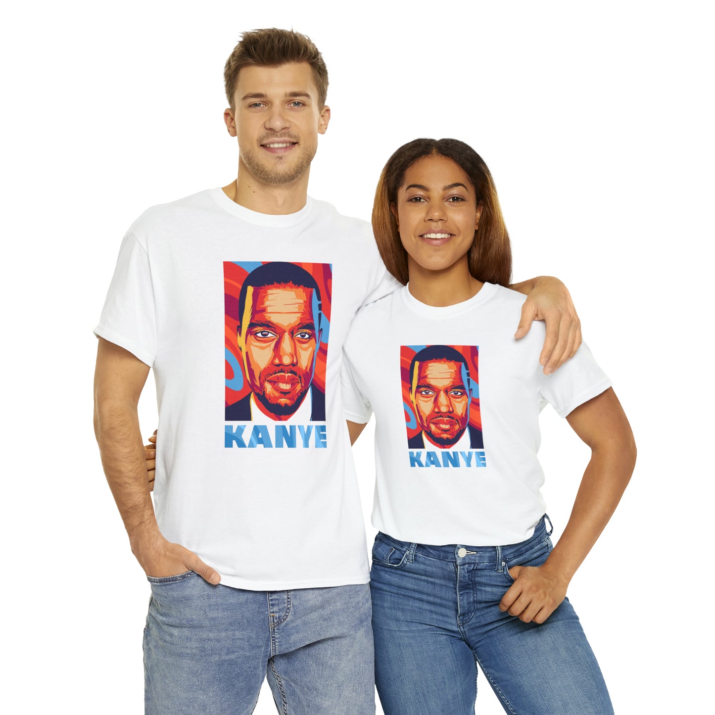 Kanye West Headshot Pop-Art T-Shirt All Sizes Black/White