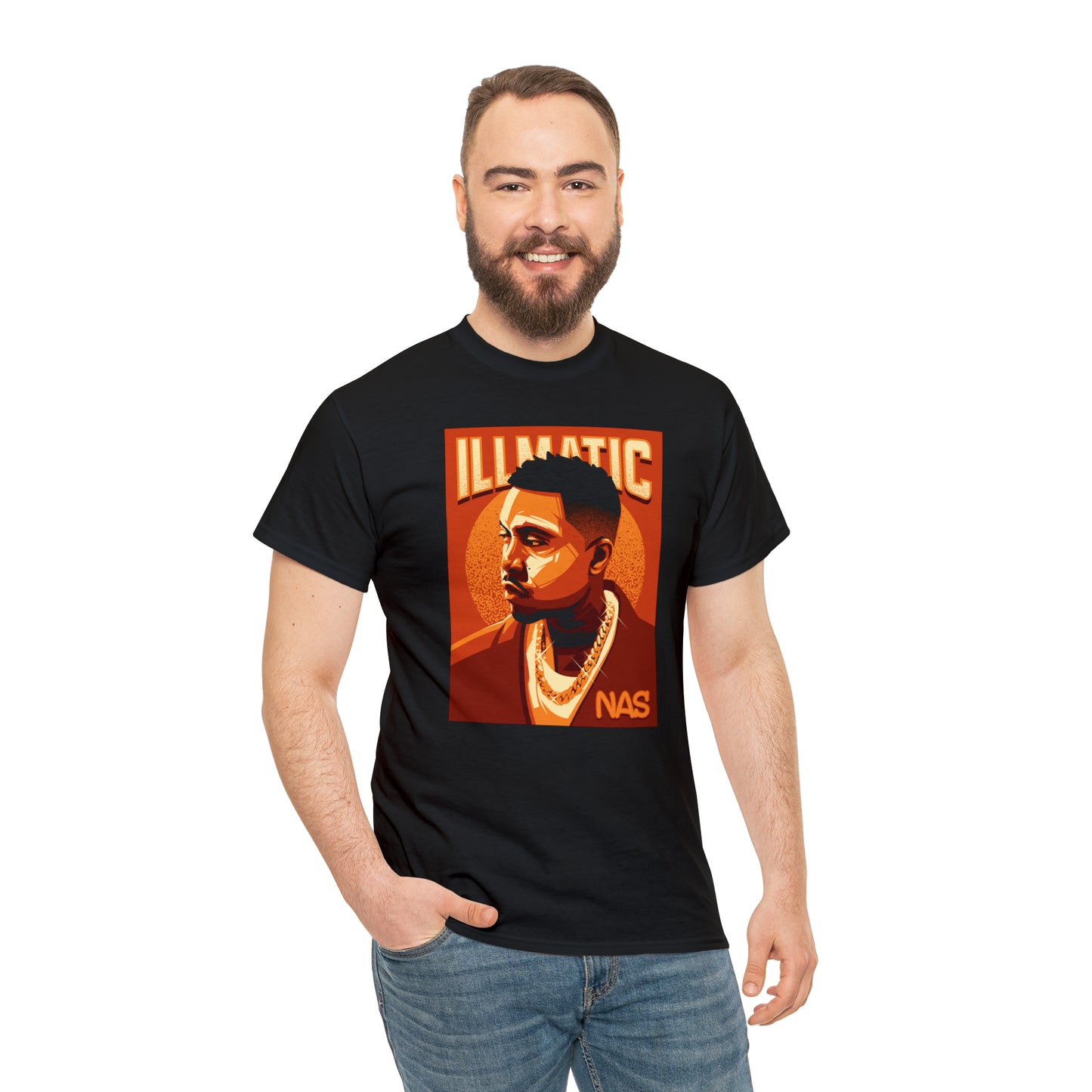 Nas Illmatic Pop Art T-Shirt All Sizes Black/White