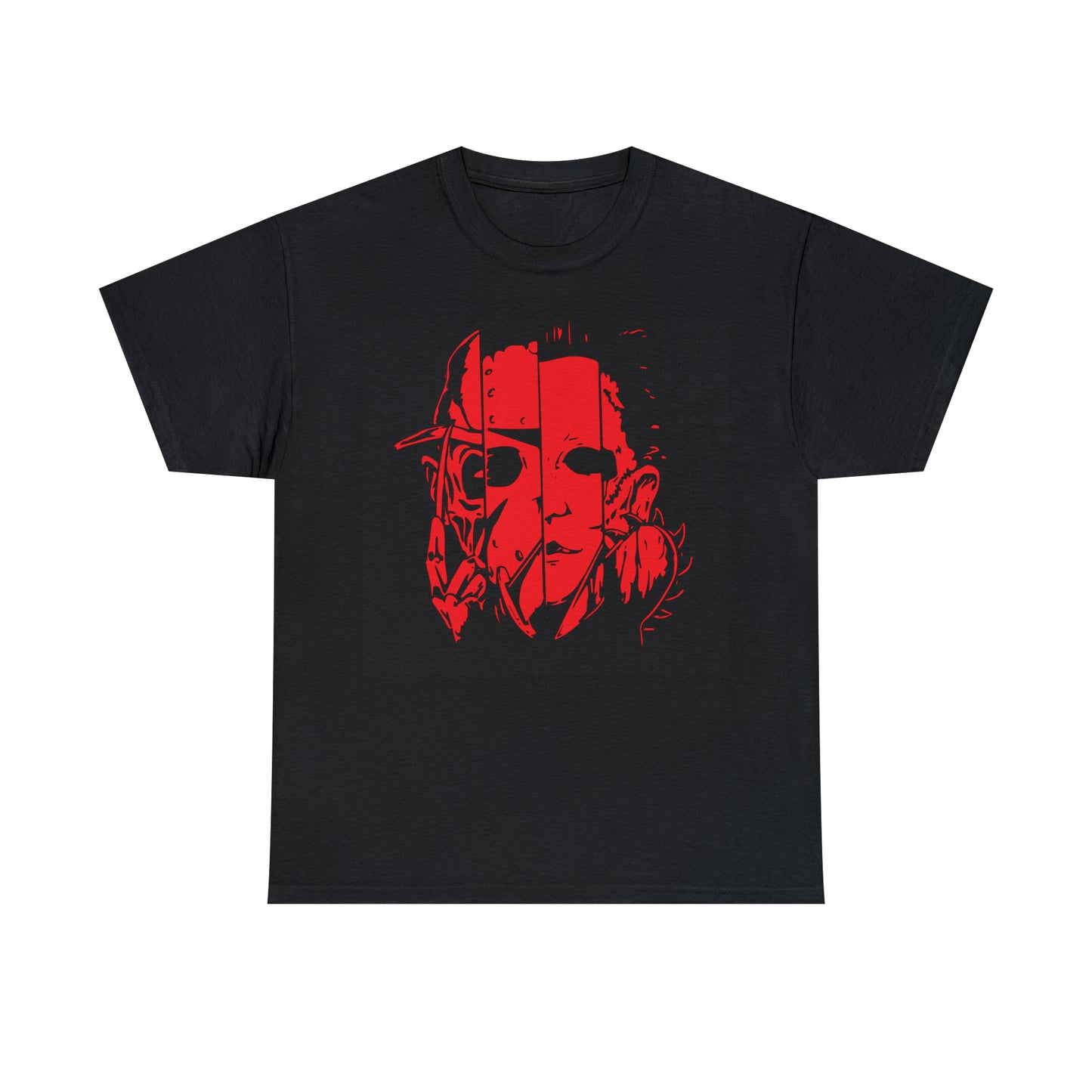 4 Face Horror Movie Character T-Shirt (Red)