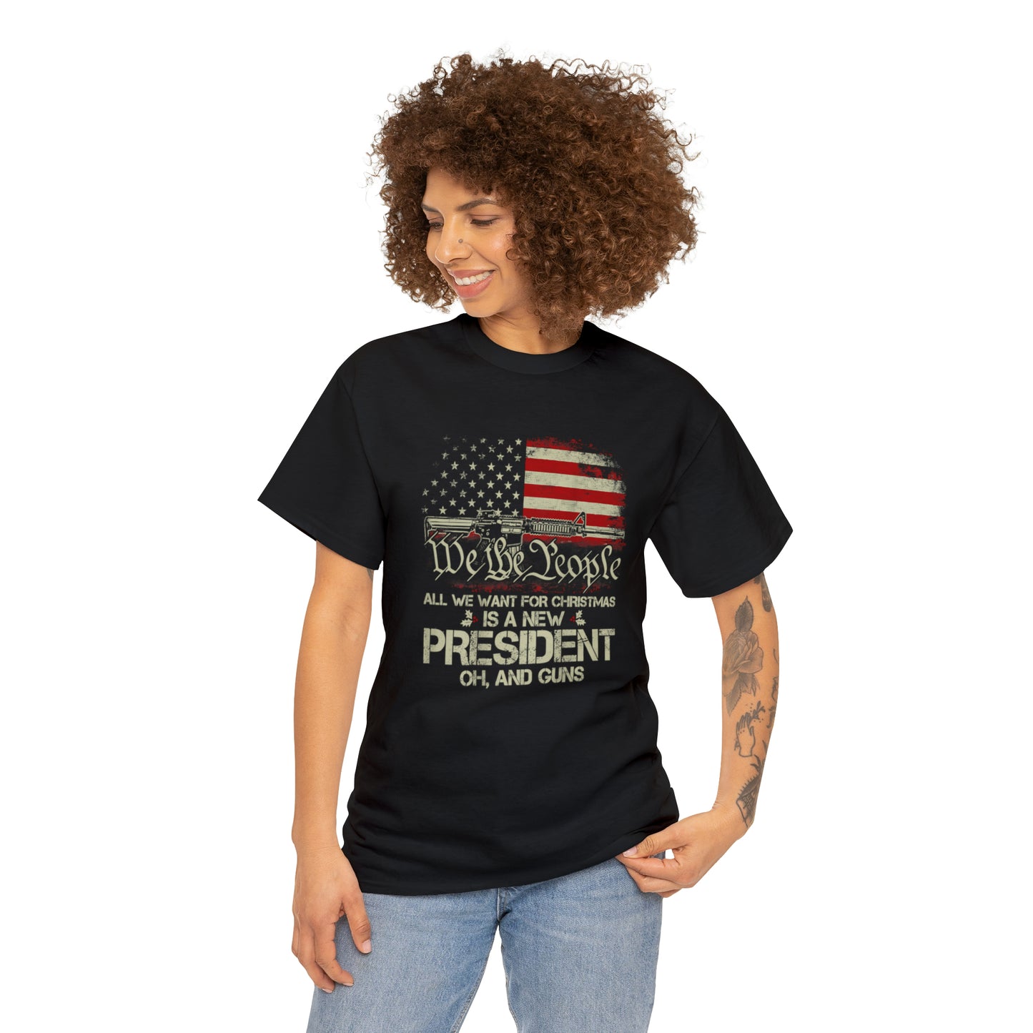 All I Want for Christmas American Patriotic T-Shirt