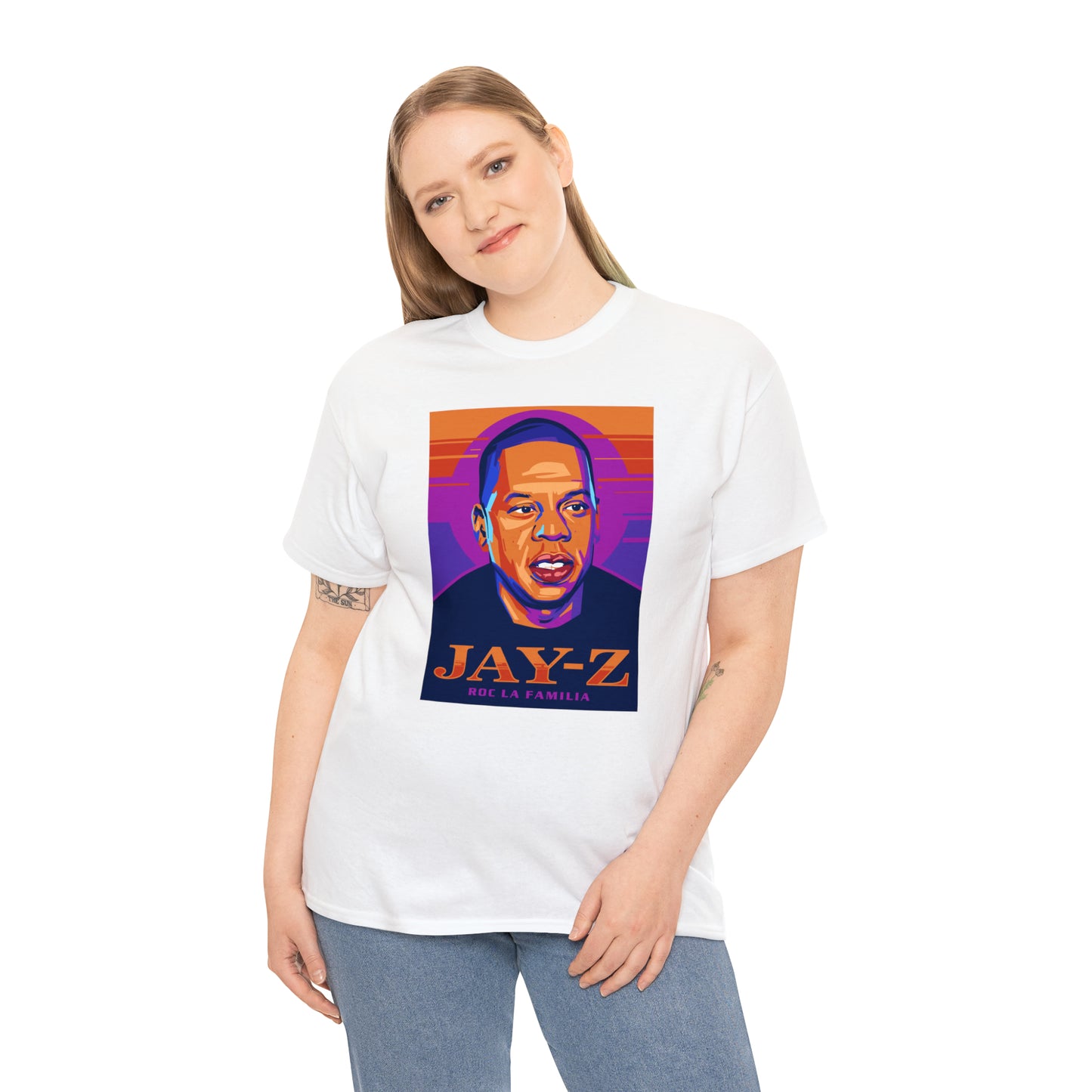 Jay-Z Roc La Familia Pop-Art T-Shirt All Sizes Black/White