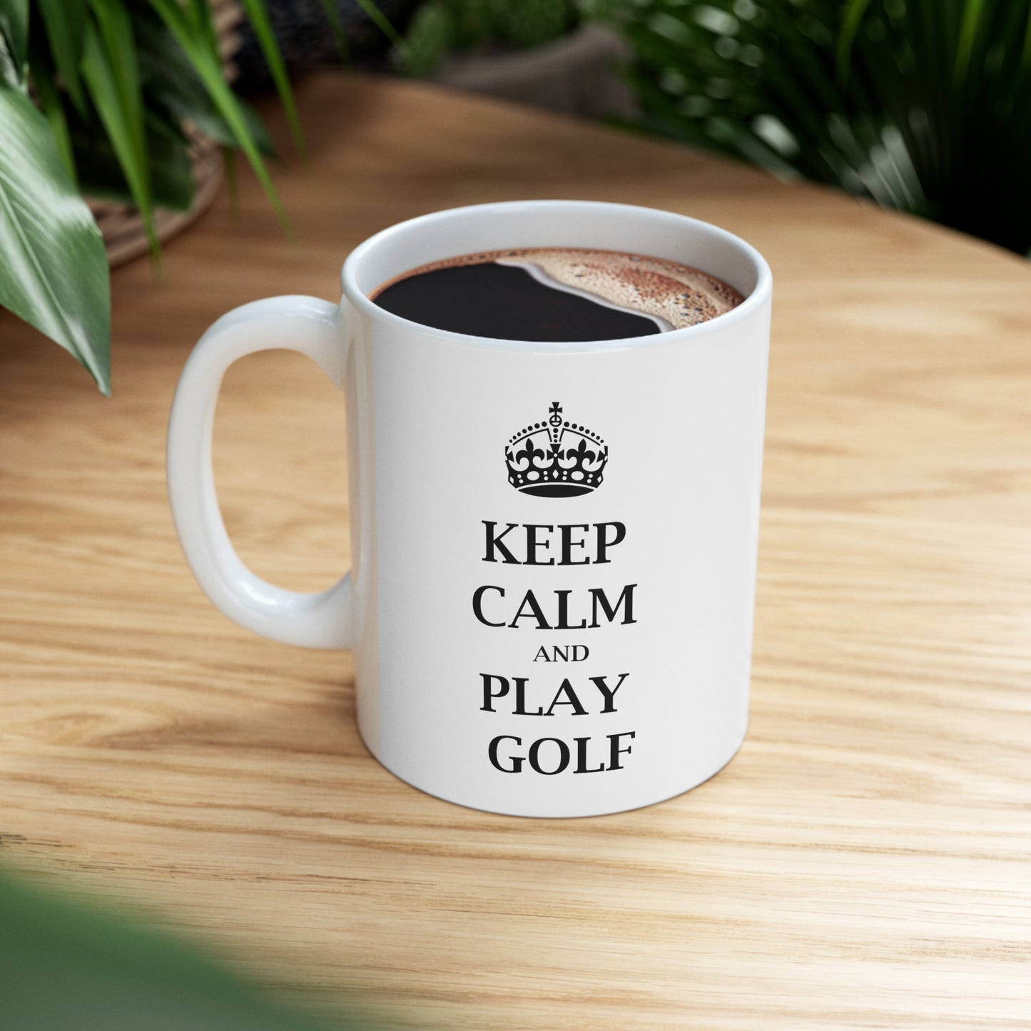 Keep Calm and Play Golf - Funny Birthday or Christmas Mom Gift - Sarcastic Gag Presents For Her or Him - Ceramic Mug 11oz White