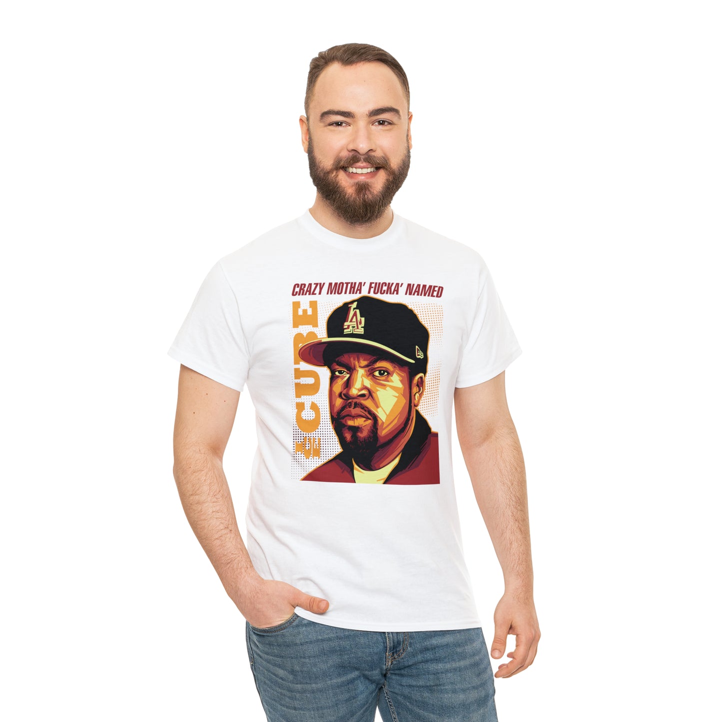 Ice Cube Pop Art Headshot T-Shirt All Sizes Black/White