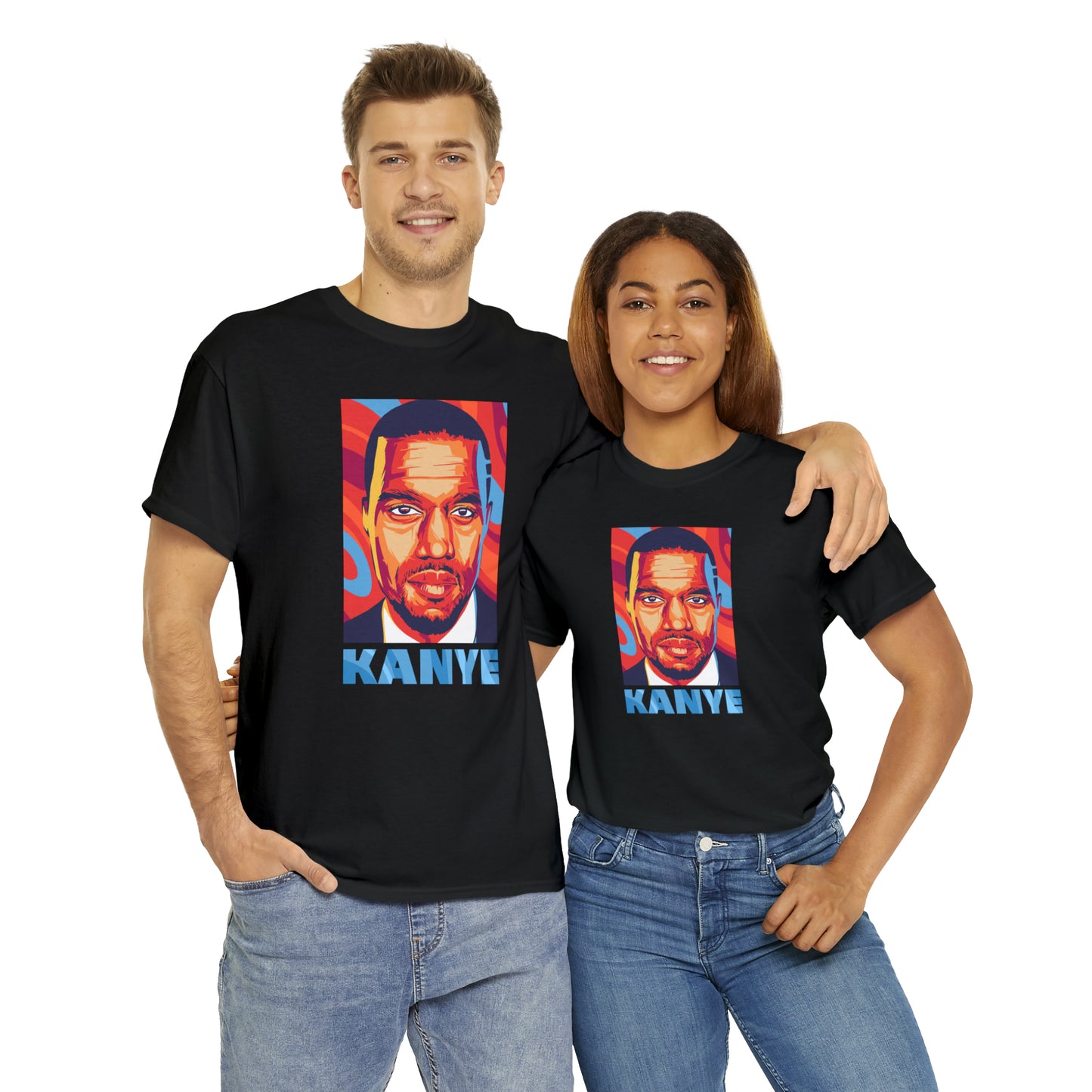 Kanye West Headshot Pop-Art T-Shirt All Sizes Black/White