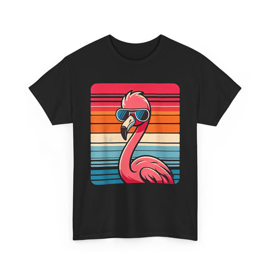 Cool Retro Flamingo in Sunglasses 70s 80s 90s Funny Flamingo T-Shirt