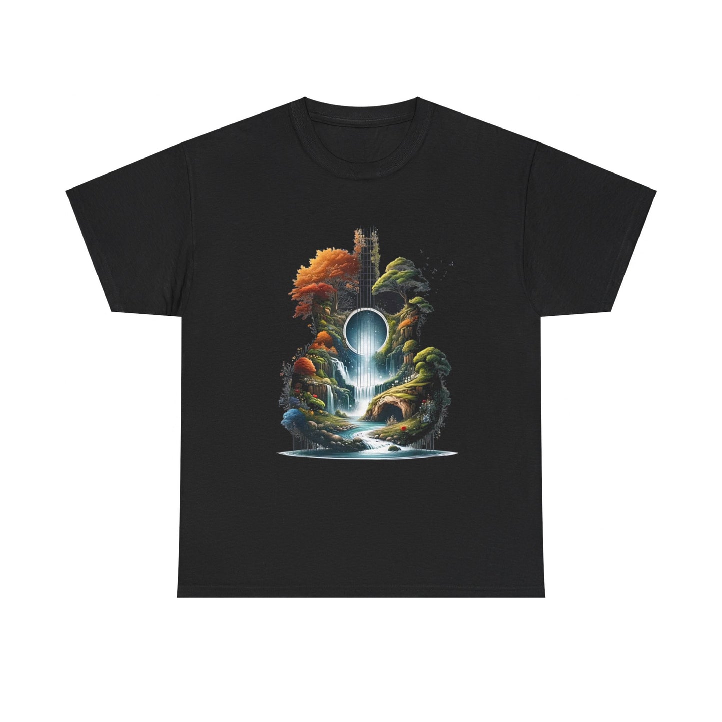 Guitar Lake Acoustic Guitar Tree By The Lake Guitarist T-Shirt