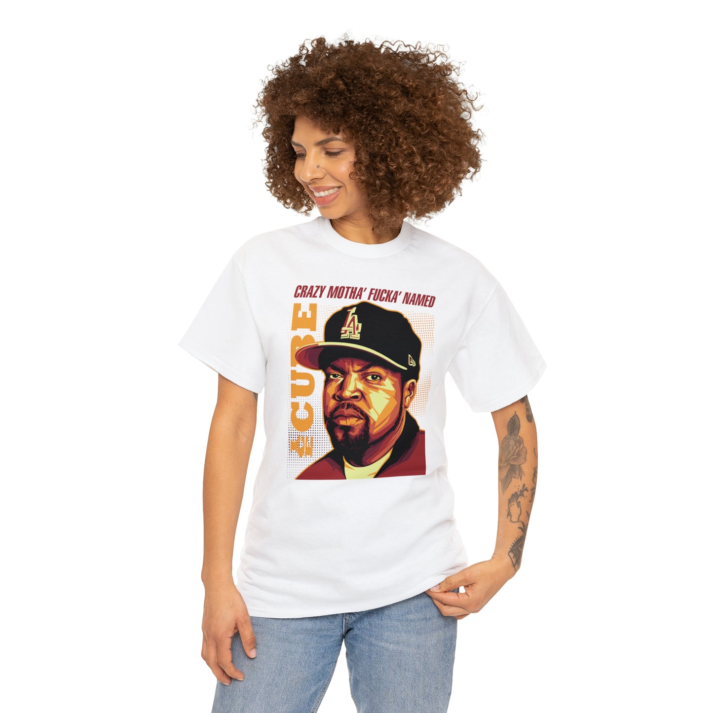 Ice Cube Pop Art Headshot T-Shirt All Sizes Black/White