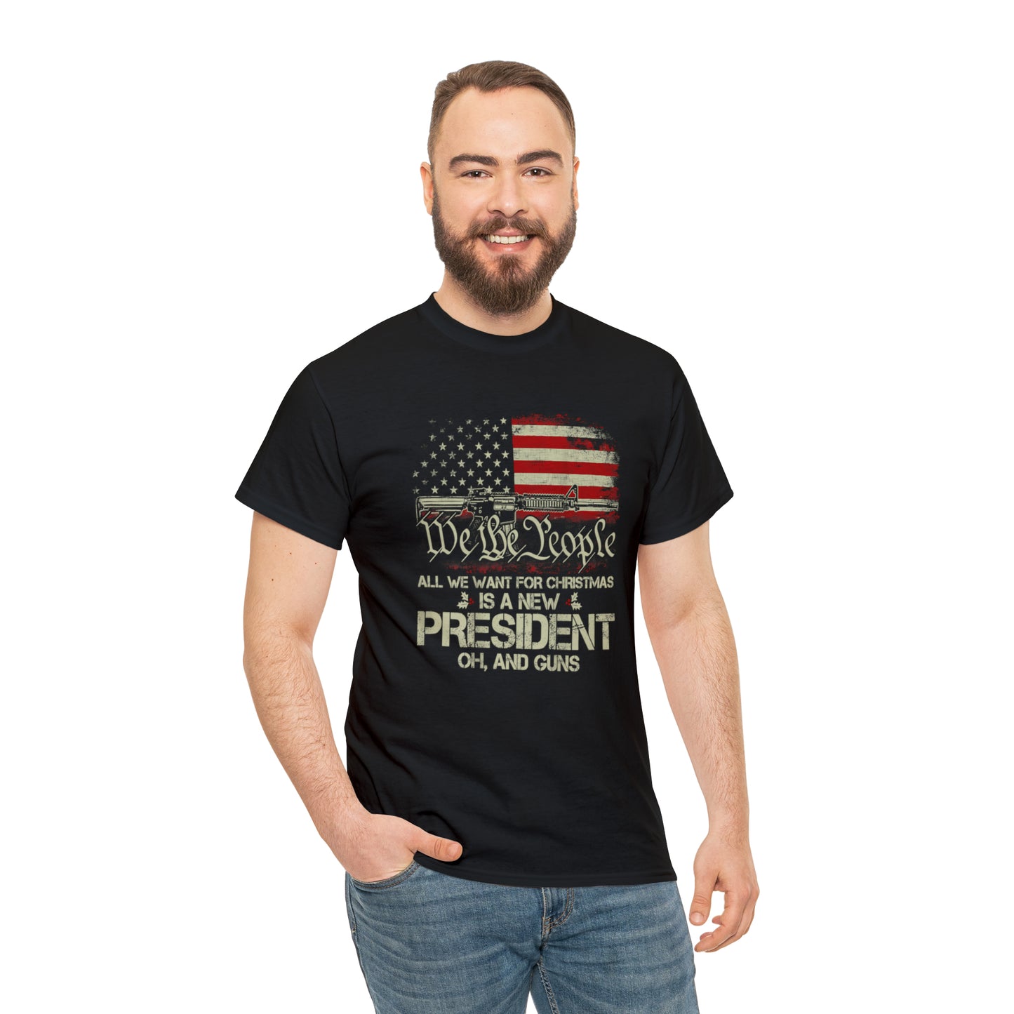 All I Want for Christmas American Patriotic T-Shirt