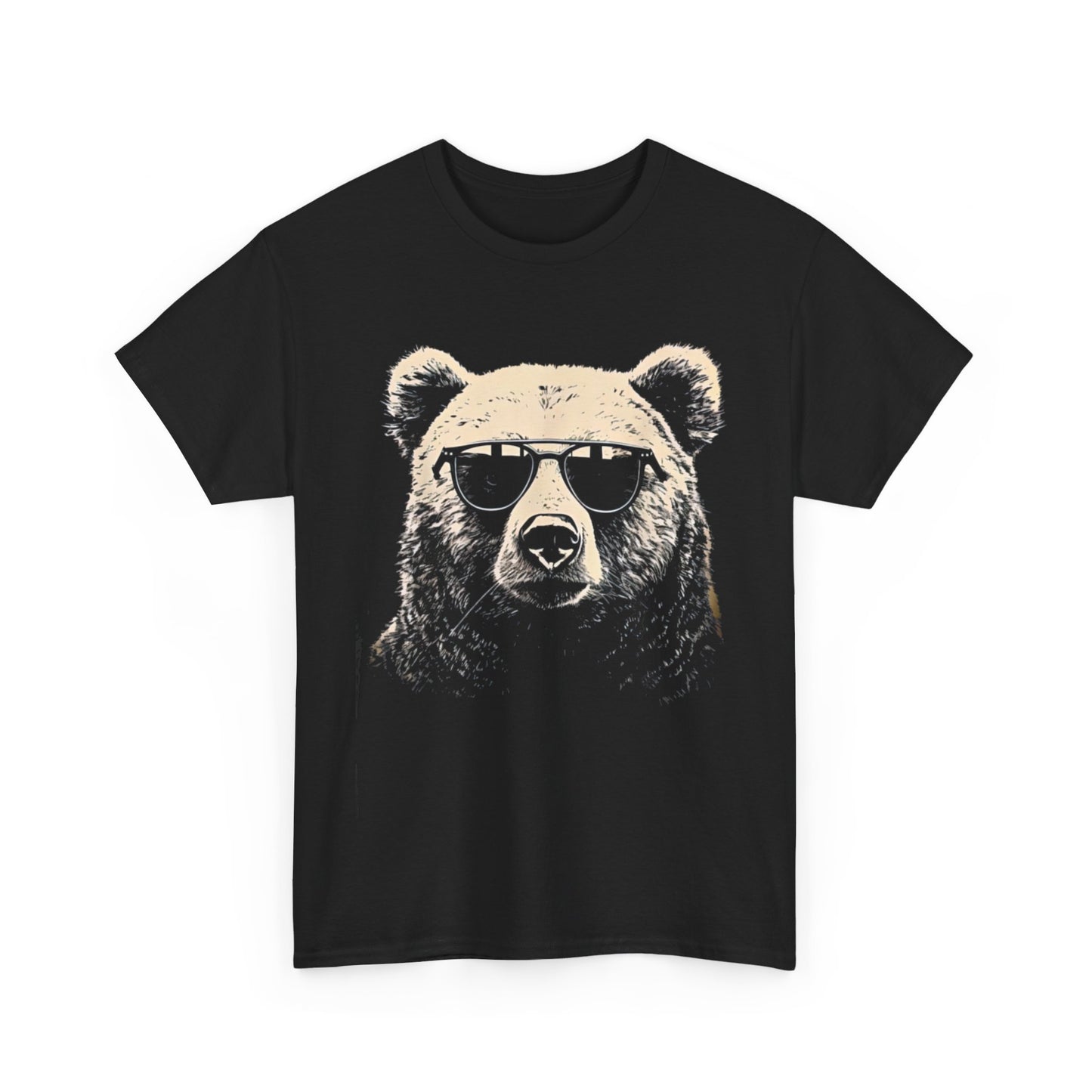 Funny Bear Cool Stencil Punk Rock Animal Lovers T-Shirt