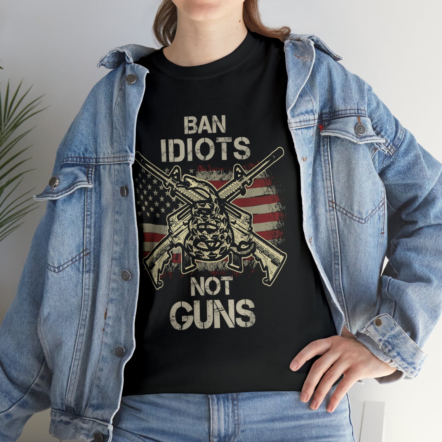 Ban Idiots Not Guns T-Shirt for Gun Lovers and Enthusiast