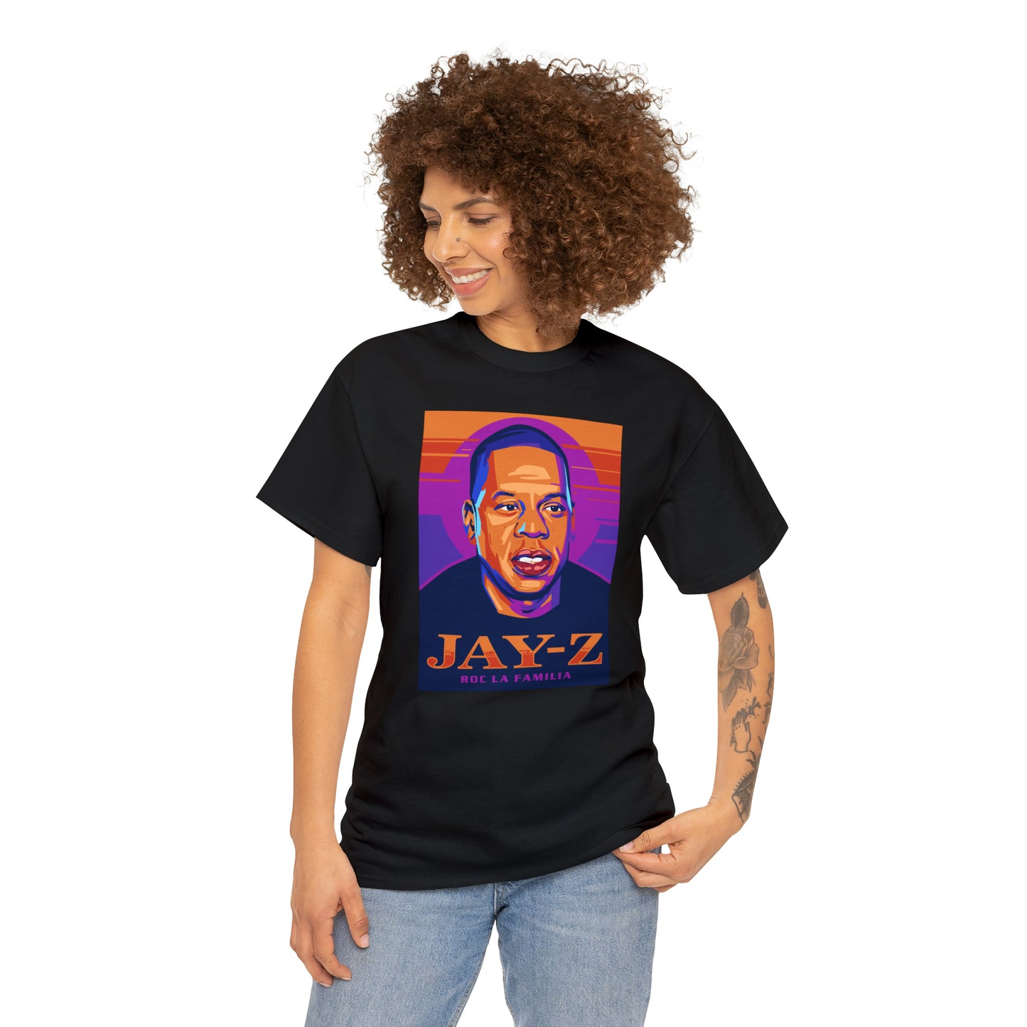 Jay-Z Roc La Familia Pop-Art T-Shirt All Sizes Black/White